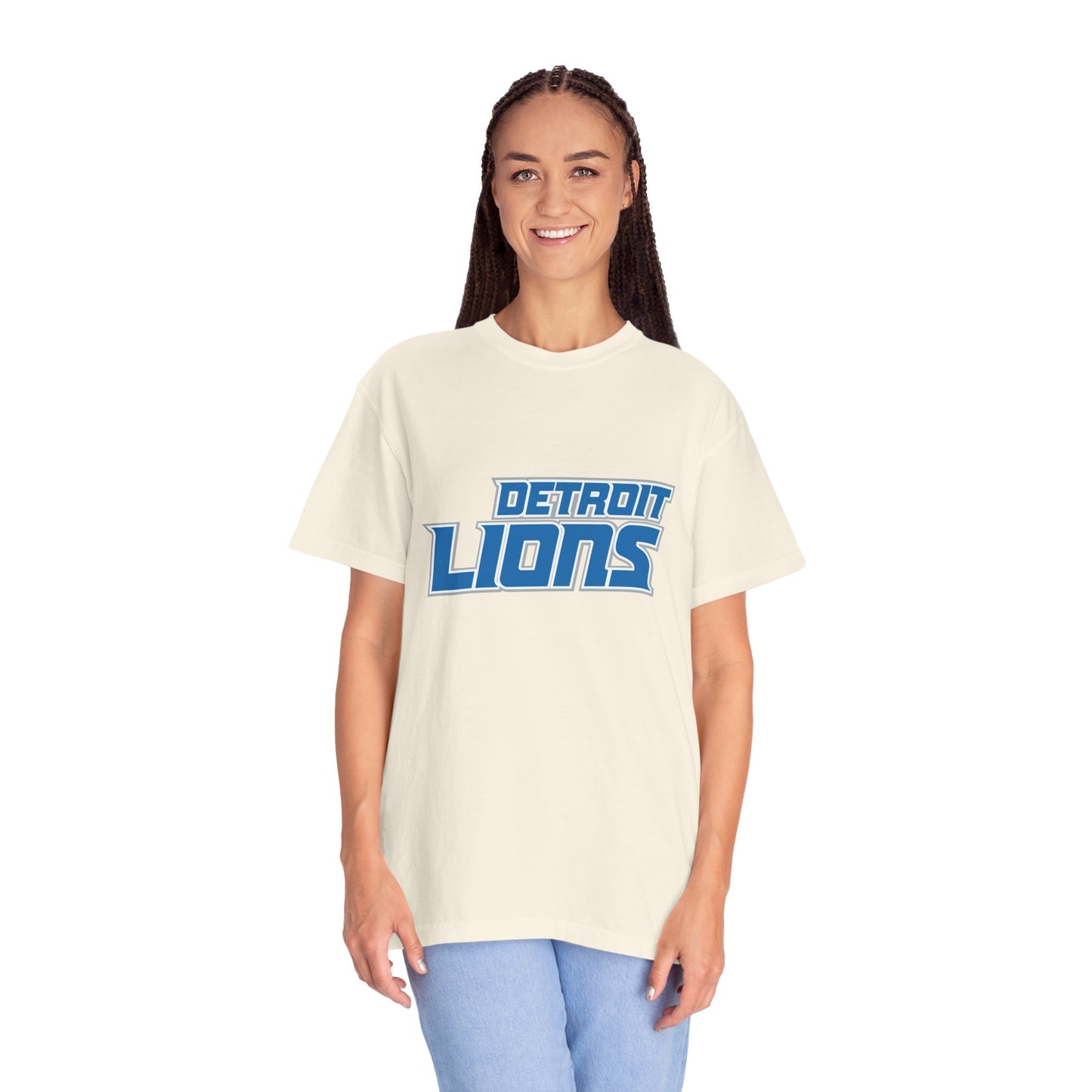 Detroit Lions Merchandise Garment-Dyed T-Shirt – Premium Cotton Tee for Customization