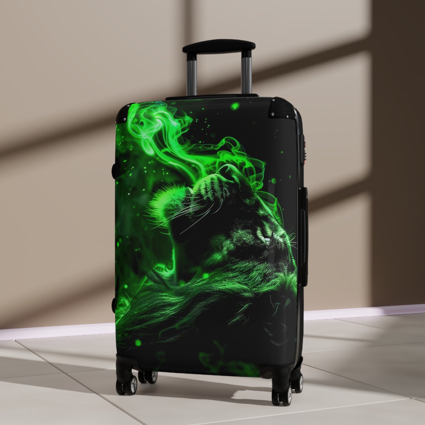 Animals Lion Green Carry-On Suitcase - Stylish Luggage for Travelers