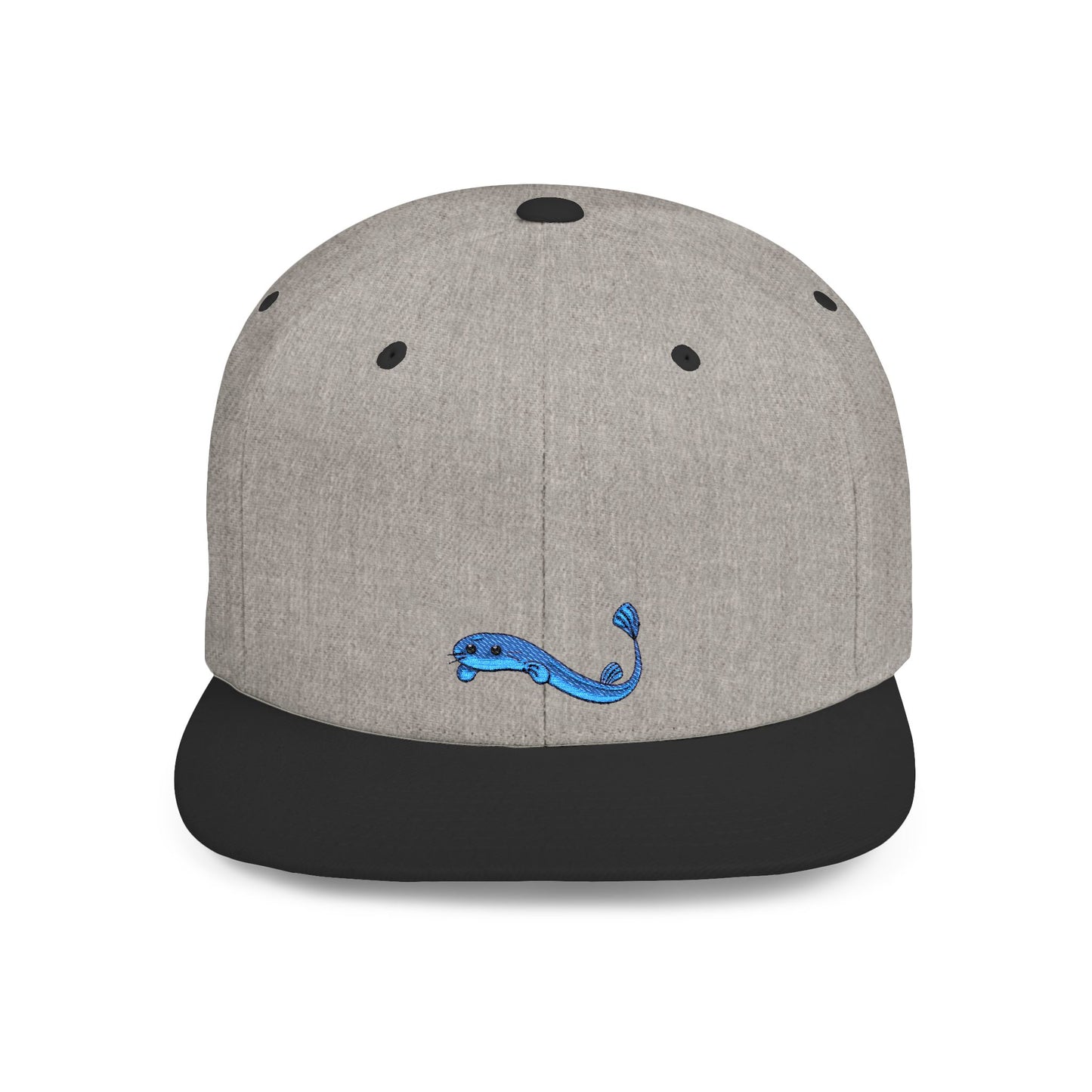 Icons Embroidered Eel Fish Flat Bill Snapback – Lightweight, Custom Fit, Premium Quality