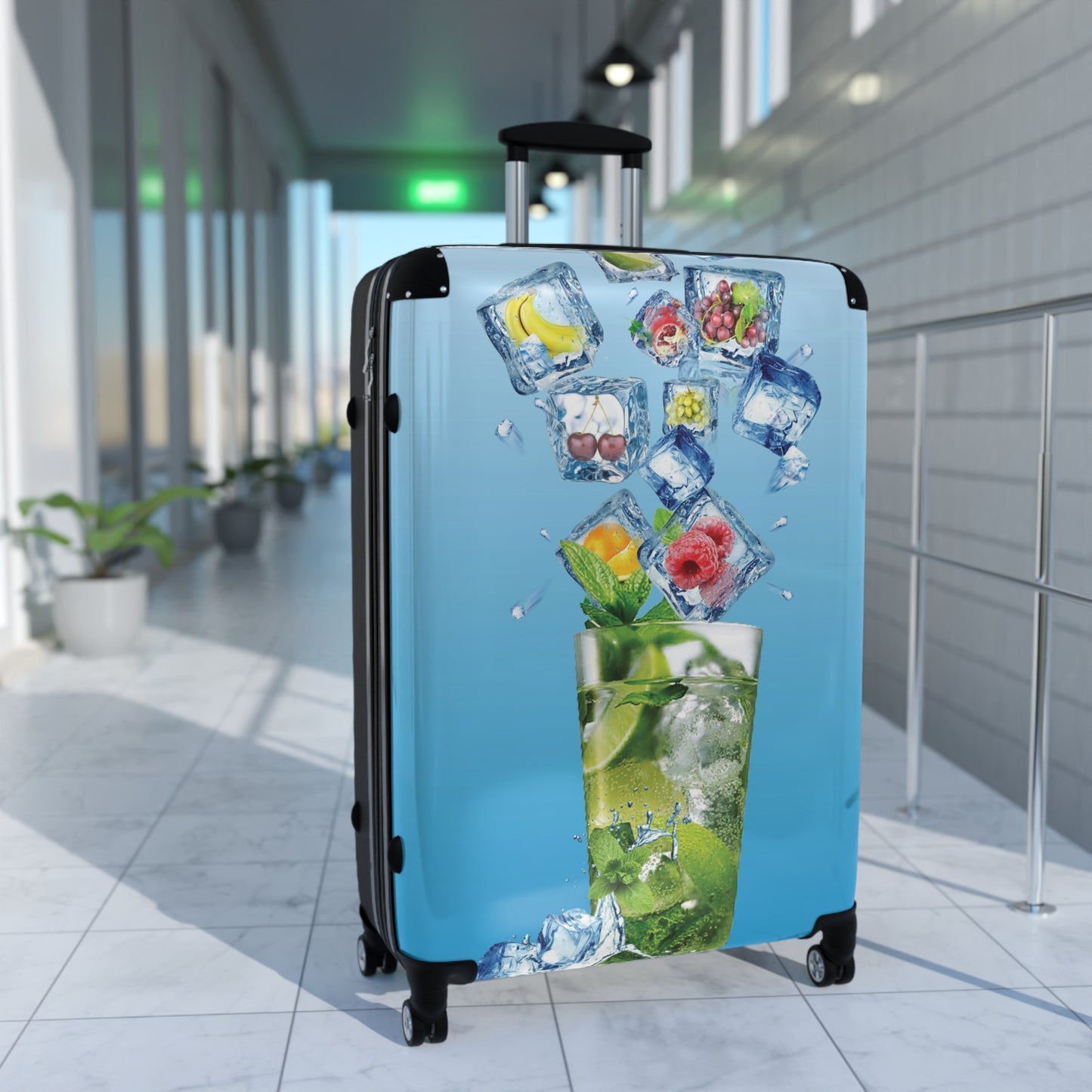 Nature Summer Element Ice Cube Art Carry-On Suitcase - Stylish Luggage for Travelers