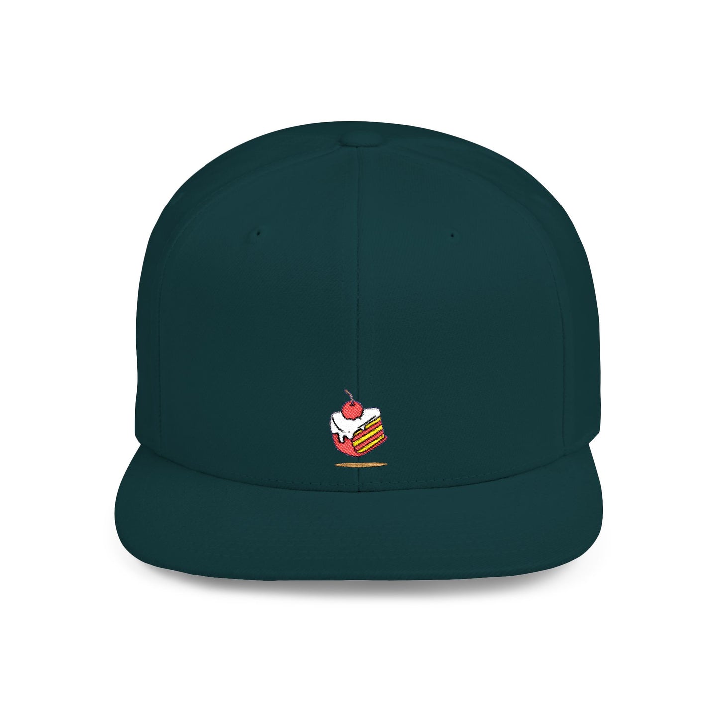 Icons Embroidered Cake Print Flat Bill Snapback – Lightweight, Custom Fit, Premium Quality