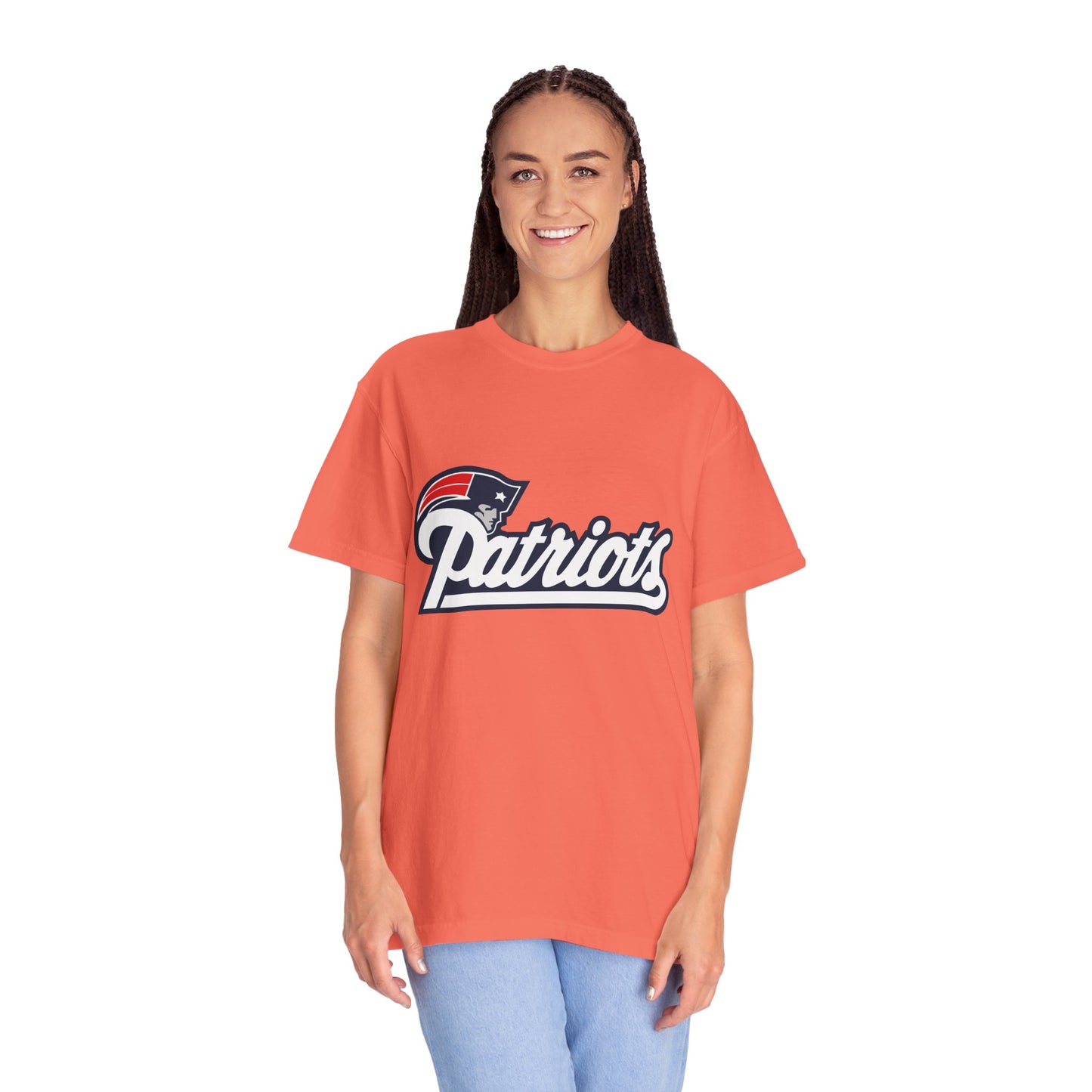 New England Patriots Fan Outfit Garment-Dyed T-Shirt – Premium Cotton Tee for Customization