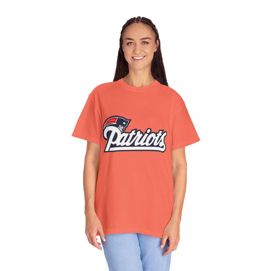 New England Patriots Fan Outfit Garment-Dyed T-Shirt – Premium Cotton Tee for Customization