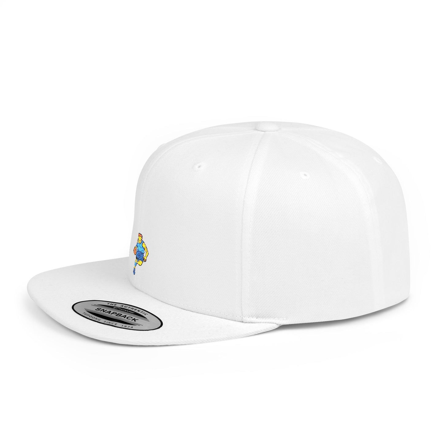 Icons Embroidered Basketball Player On Cat Flat Bill Snapback – Lightweight, Custom Fit, Premium Quality
