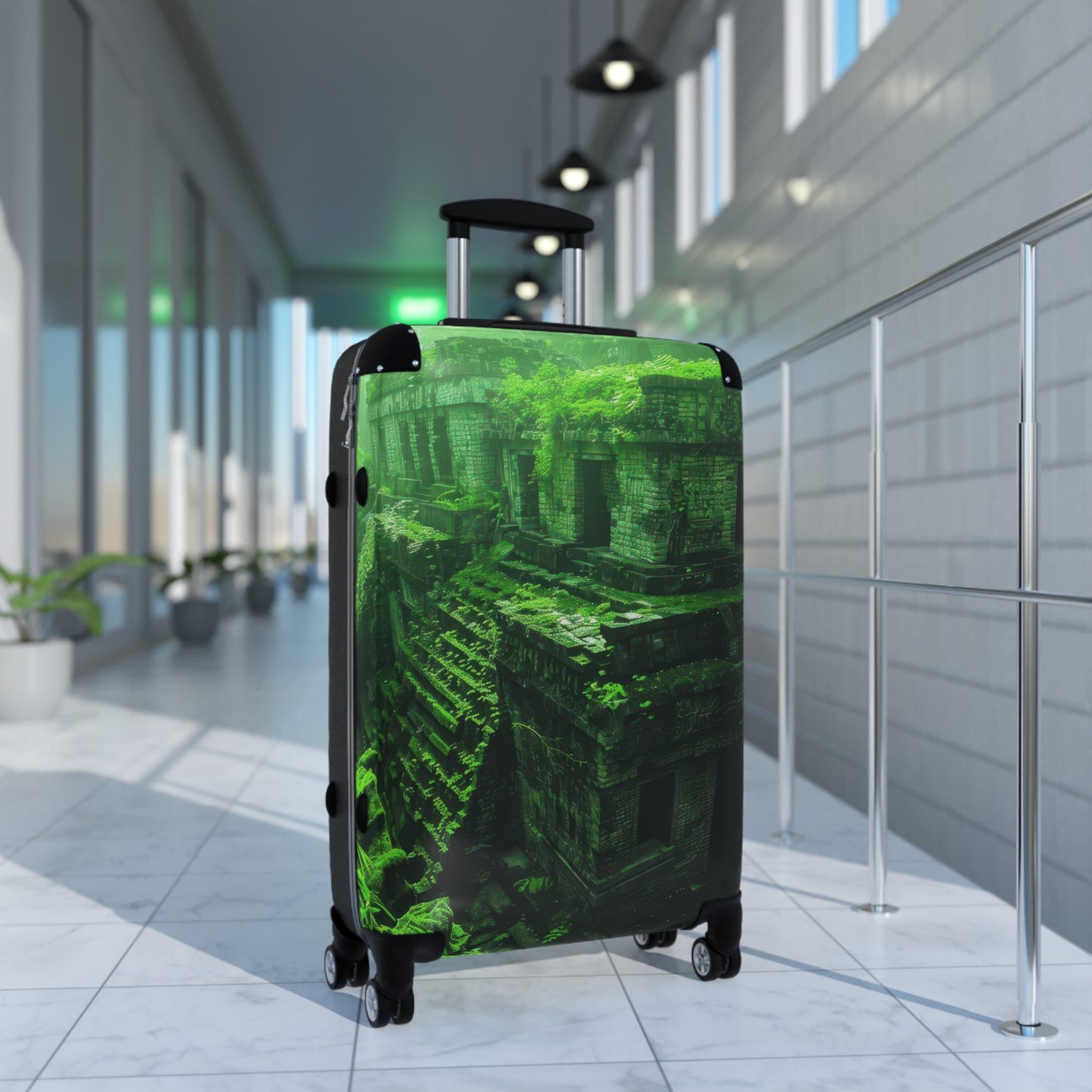 Nature Ancient Green Carry-On Suitcase - Stylish Luggage for Travelers