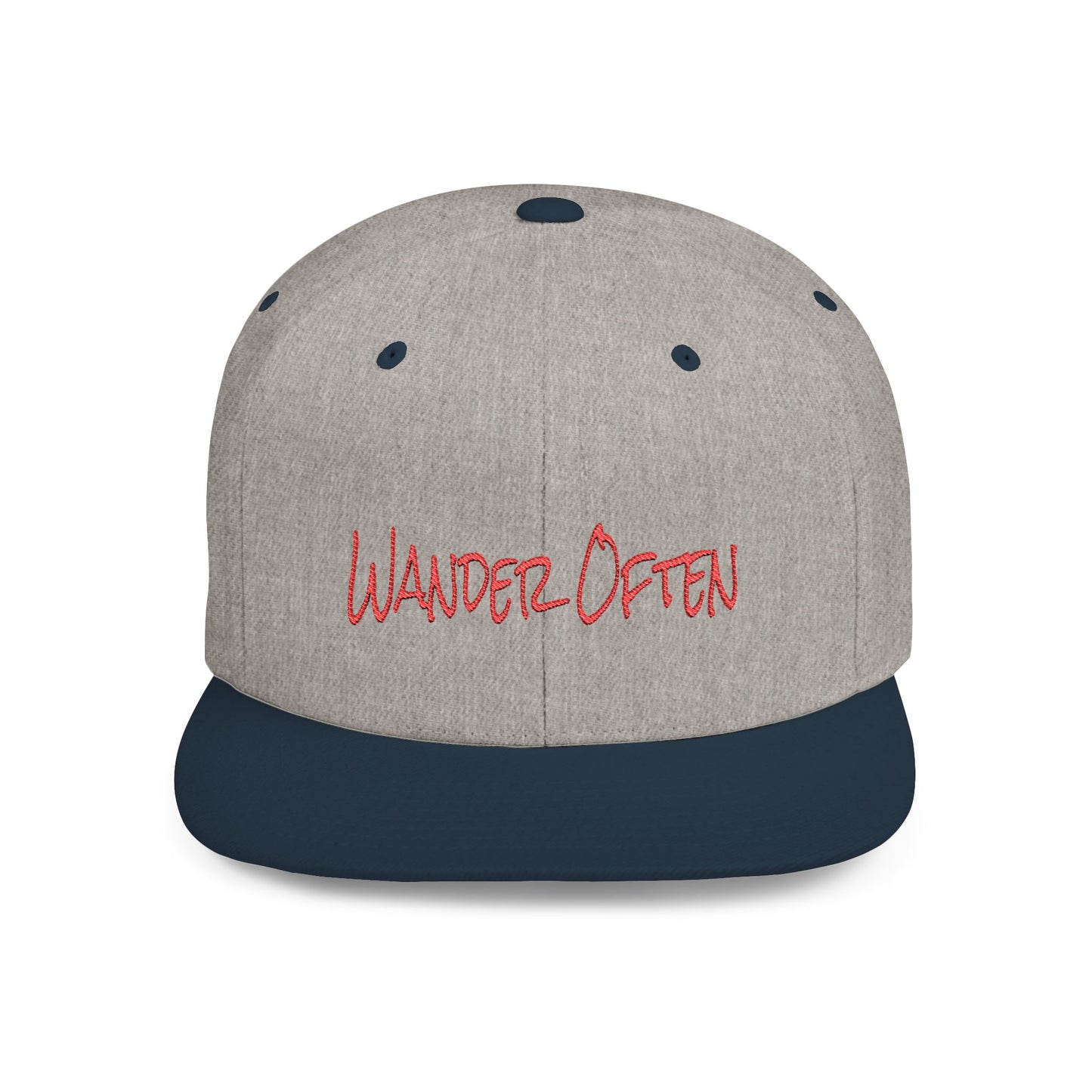 Text Roam Free Flat Bill Snapback – Lightweight, Custom Fit, Premium Quality