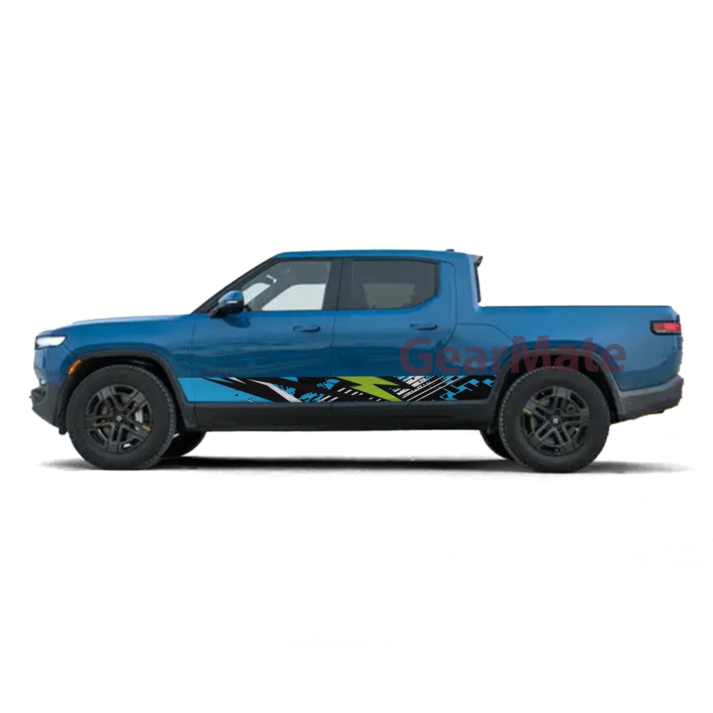 Sport Racing Stripe BG Rocker Panel Graphic Decal Kit (Left & Right Sides) - High Quality Vinyl for Trucks & SUVs