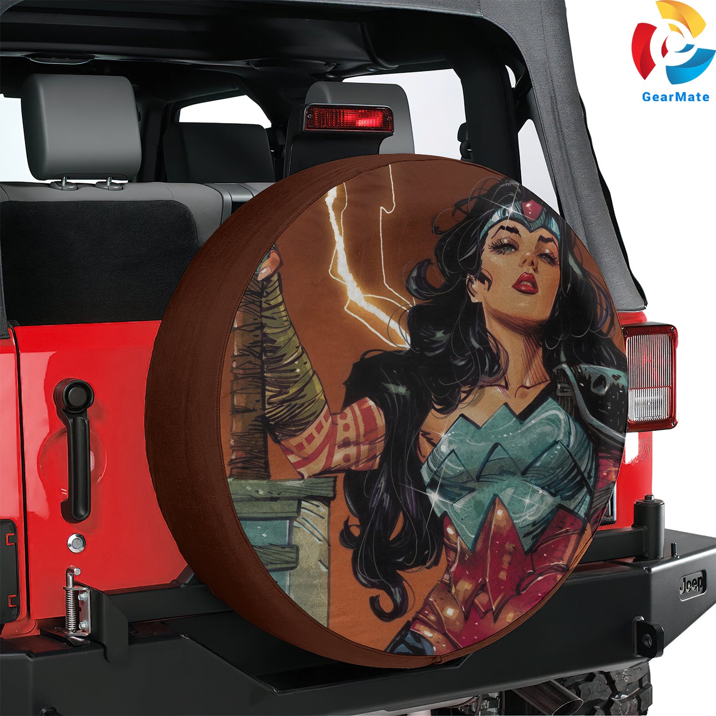 DC Wonder Woman Spare Tire Cover – Premium Waterproof UV Resistant Protector