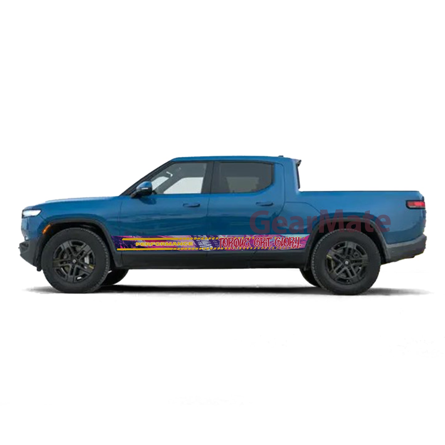 Torque Grit Glory Rocker Panel Graphic Decal Kit (Left & Right Sides) - High Quality Vinyl for Trucks & SUVs