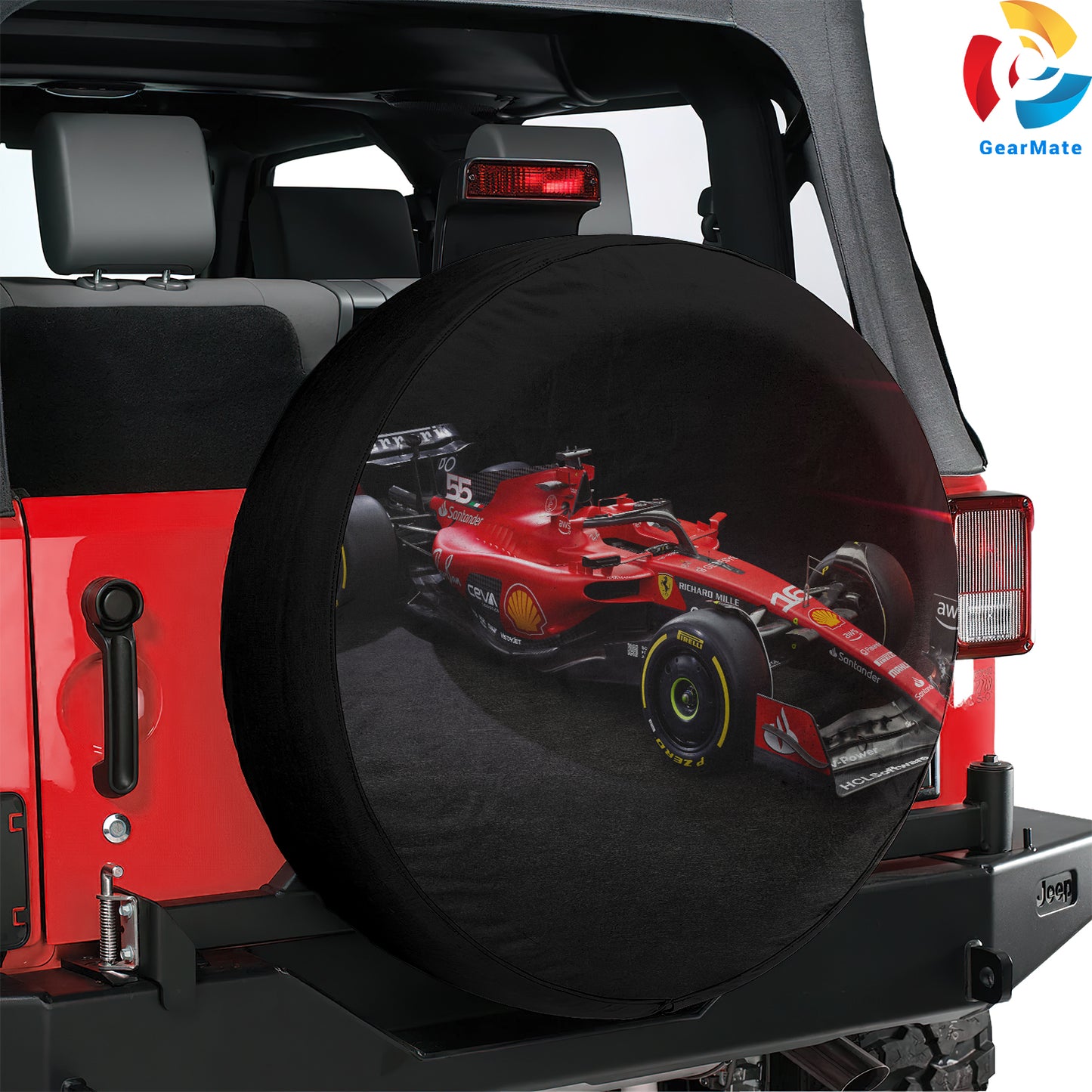Ferrari SF 23 Spare Tire Cover – Premium Waterproof UV Resistant Protector