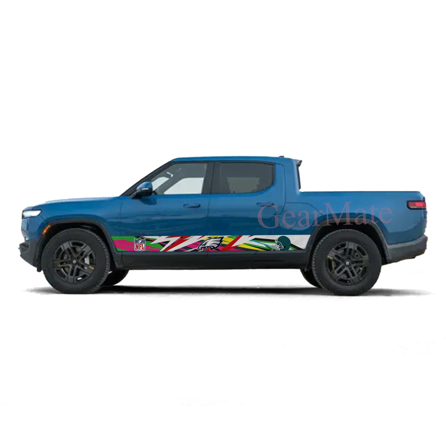 NFL Philadelphia Eagles Rocker Panel Graphic Decal Kit (Left & Right Sides) - High Quality Vinyl for Trucks & SUVs