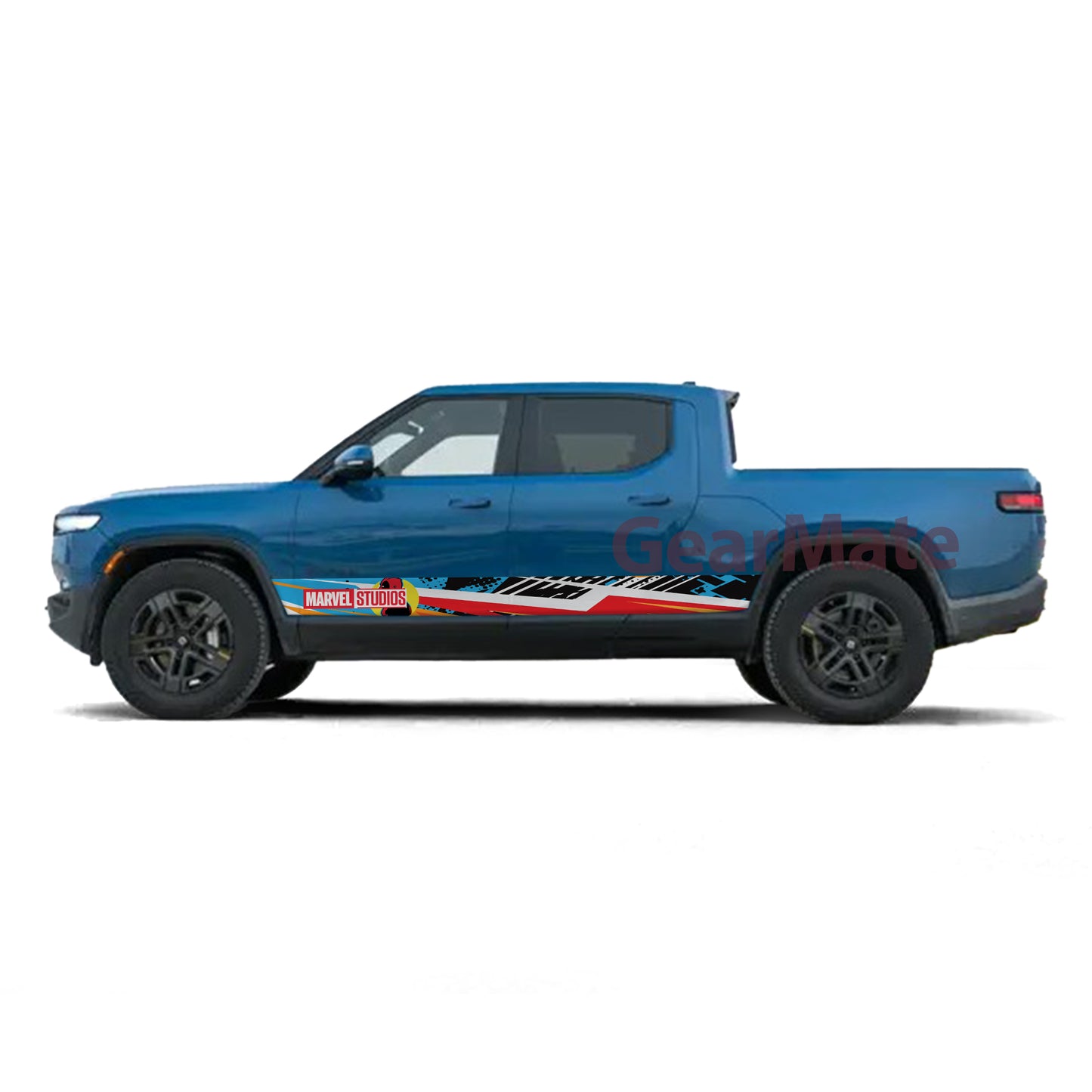 Sport Marvel Deadpool Rocker Panel Graphic Decal Kit (Left & Right Sides) - High Quality Vinyl for Trucks & SUVs