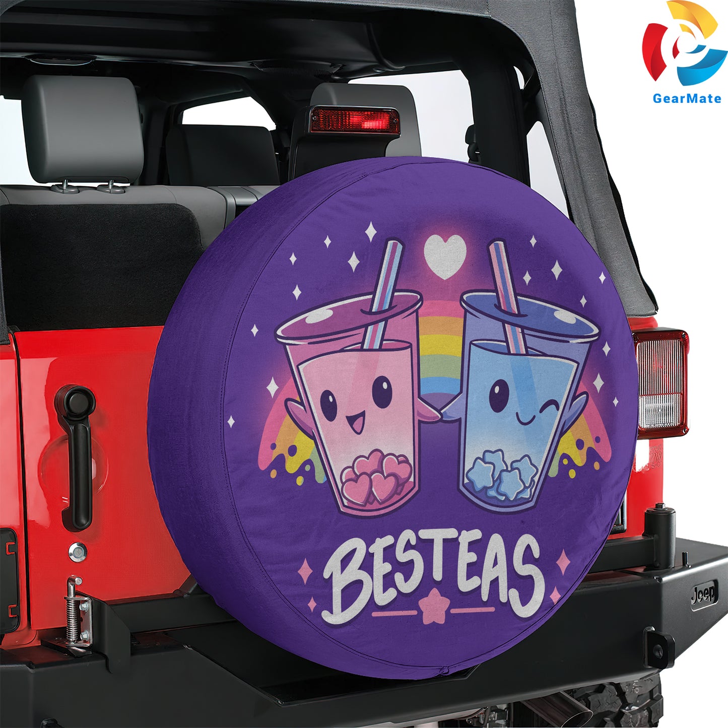 Kawaii Bubble Spare Tire Cover – Premium Waterproof UV Resistant Protector