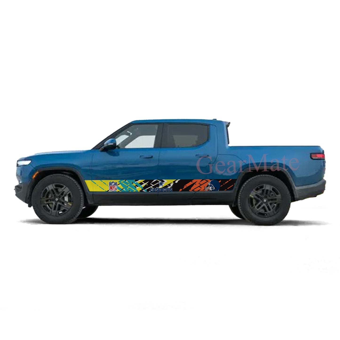 NFL Dallas Cowboys Rocker Panel Graphic Decal Kit (Left & Right Sides) - High Quality Vinyl for Trucks & SUVs
