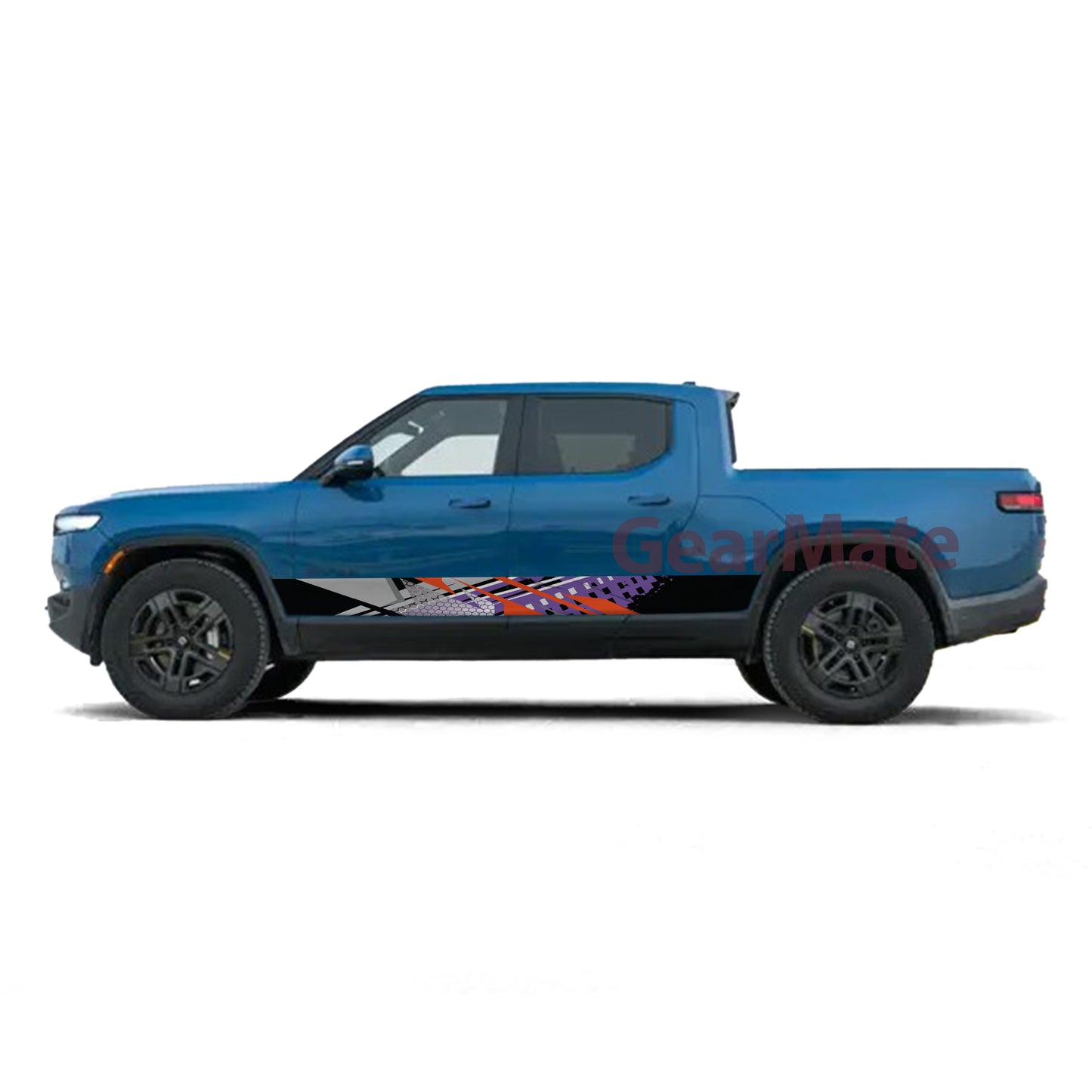 Racing Purple O Rocker Panel Graphic Decal Kit (Left & Right Sides) - High Quality Vinyl for Trucks & SUVs