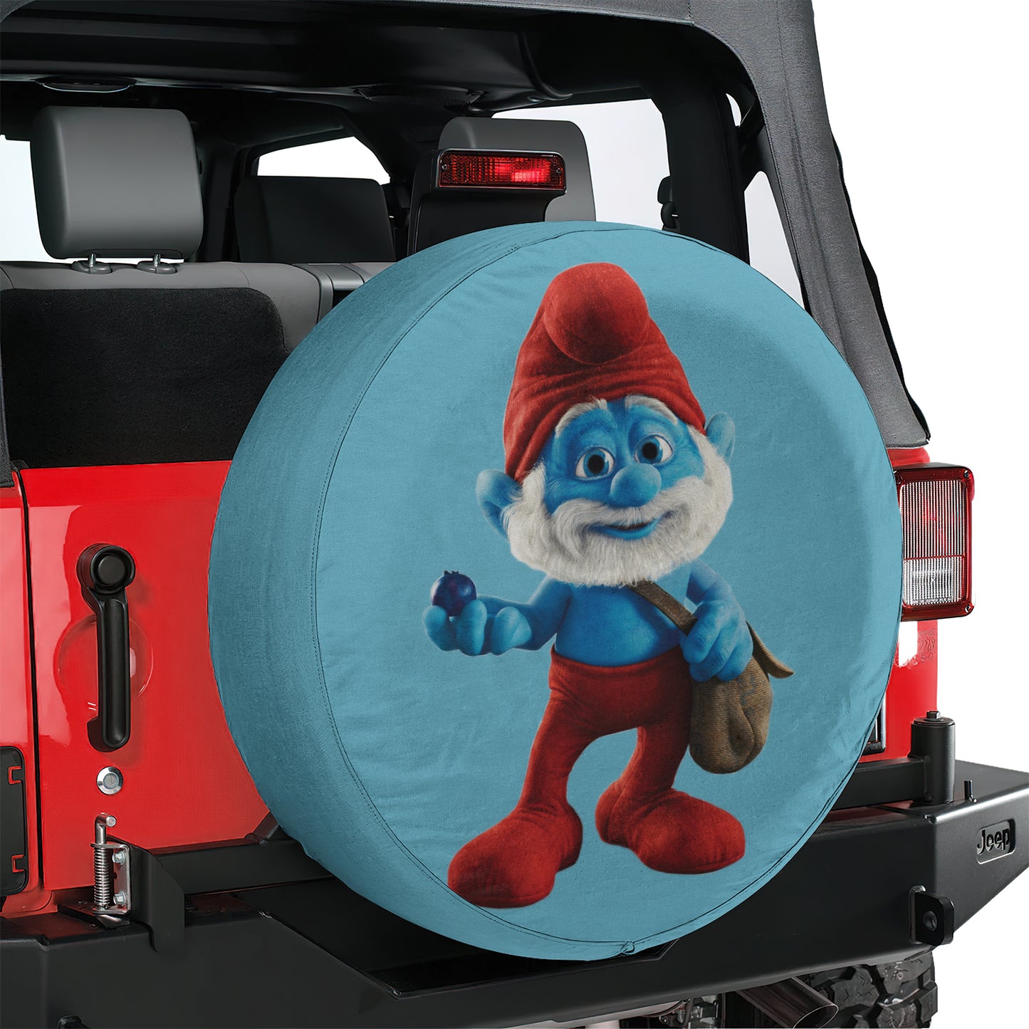 Papa Smurf Spare Tire Cover – Premium Waterproof UV Resistant Protector