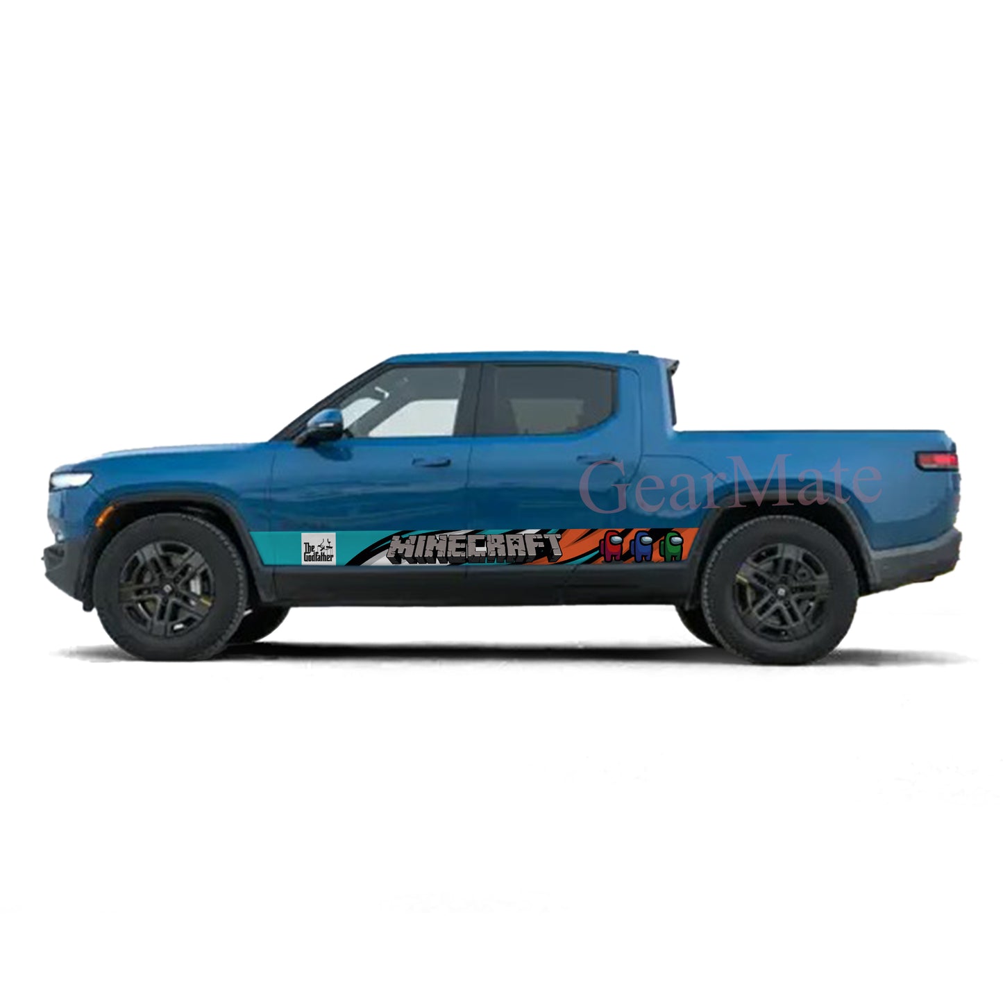 Minecraft Games Rocker Panel Graphic Decal Kit (Left & Right Sides) - High Quality Vinyl for Trucks & SUVs