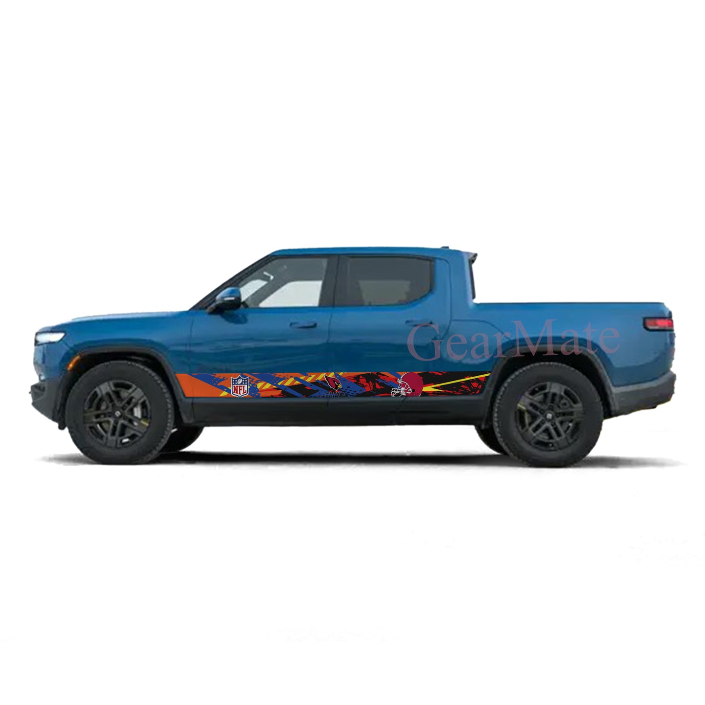 NFL Arizona Cardinals Rocker Panel Graphic Decal Kit (Left & Right Sides) - High Quality Vinyl for Trucks & SUVs