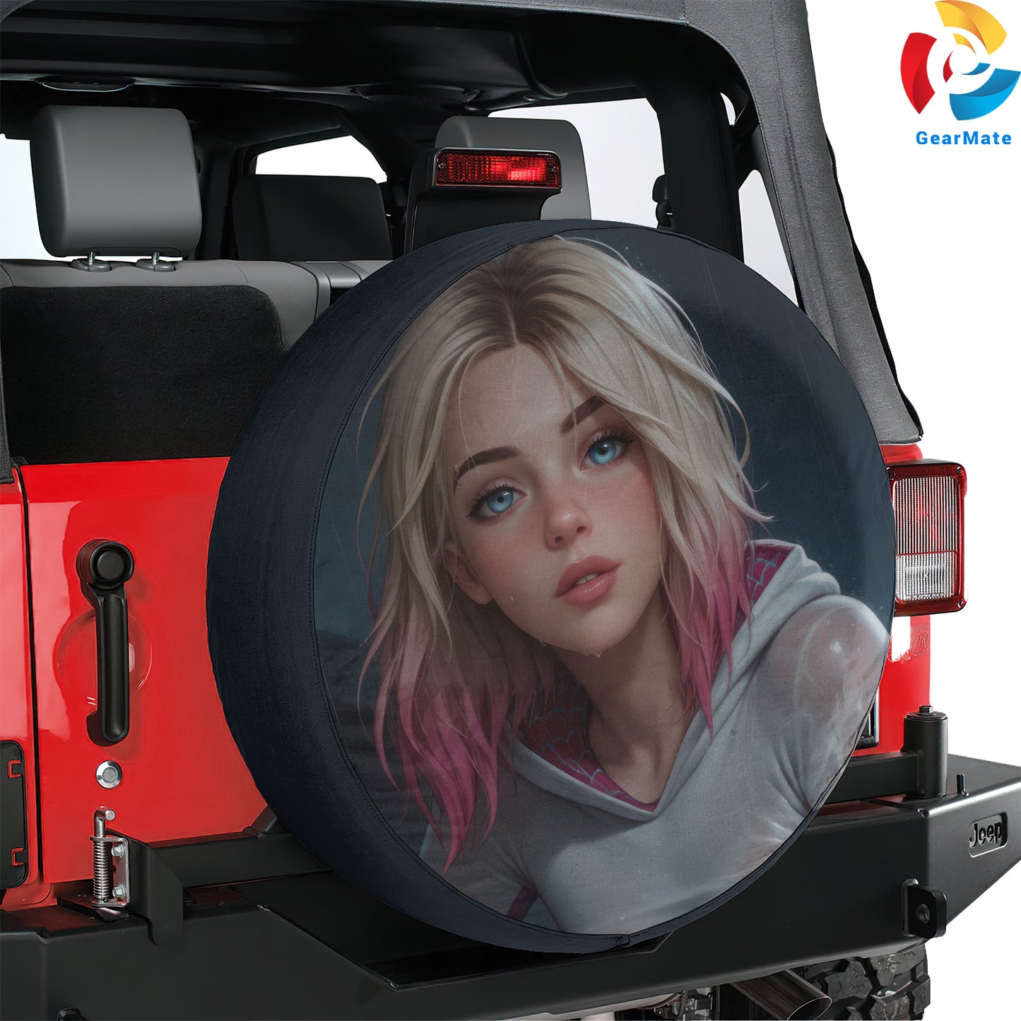 Marvel Gwen Stacy Spider Girl Spare Tire Cover – Premium Waterproof UV Resistant Protector