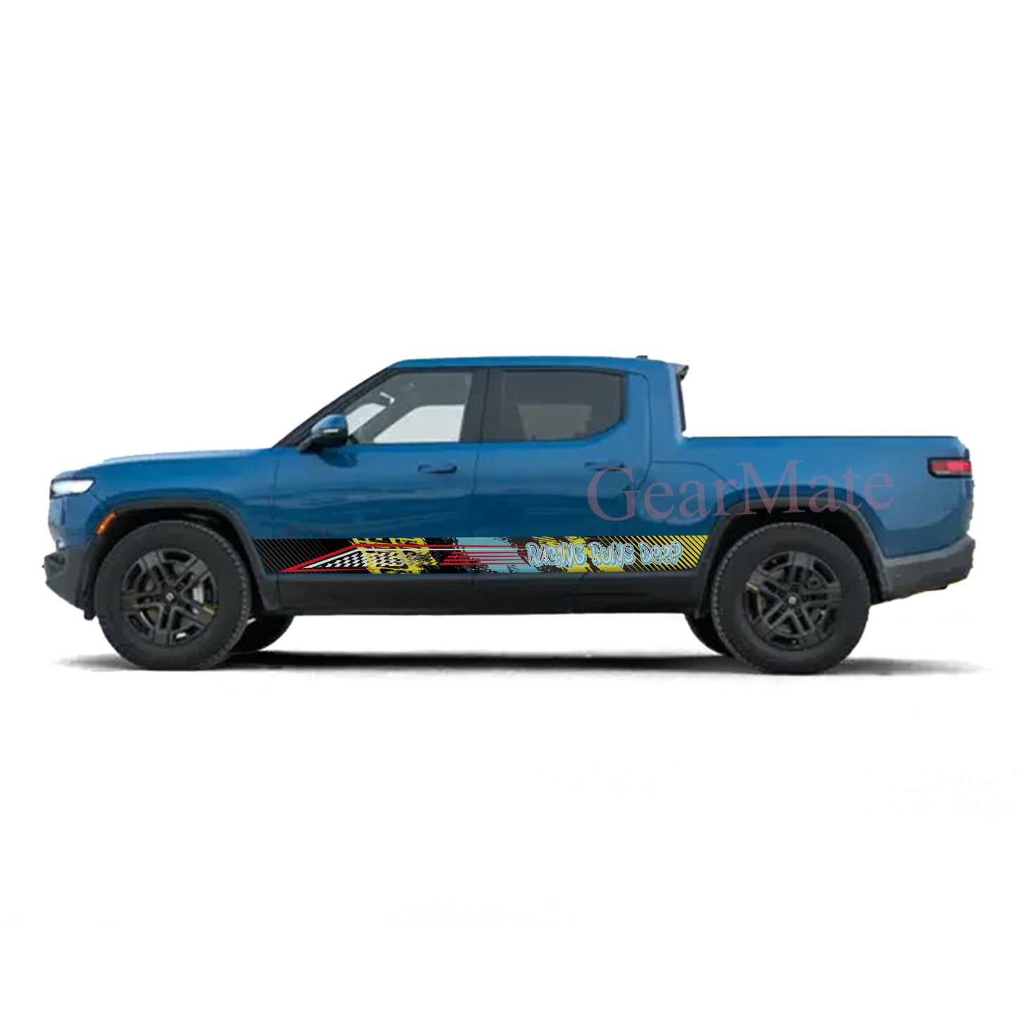 Built for Battle Rocker Panel Graphic Decal Kit (Left & Right Sides) - High Quality Vinyl for Trucks & SUVs