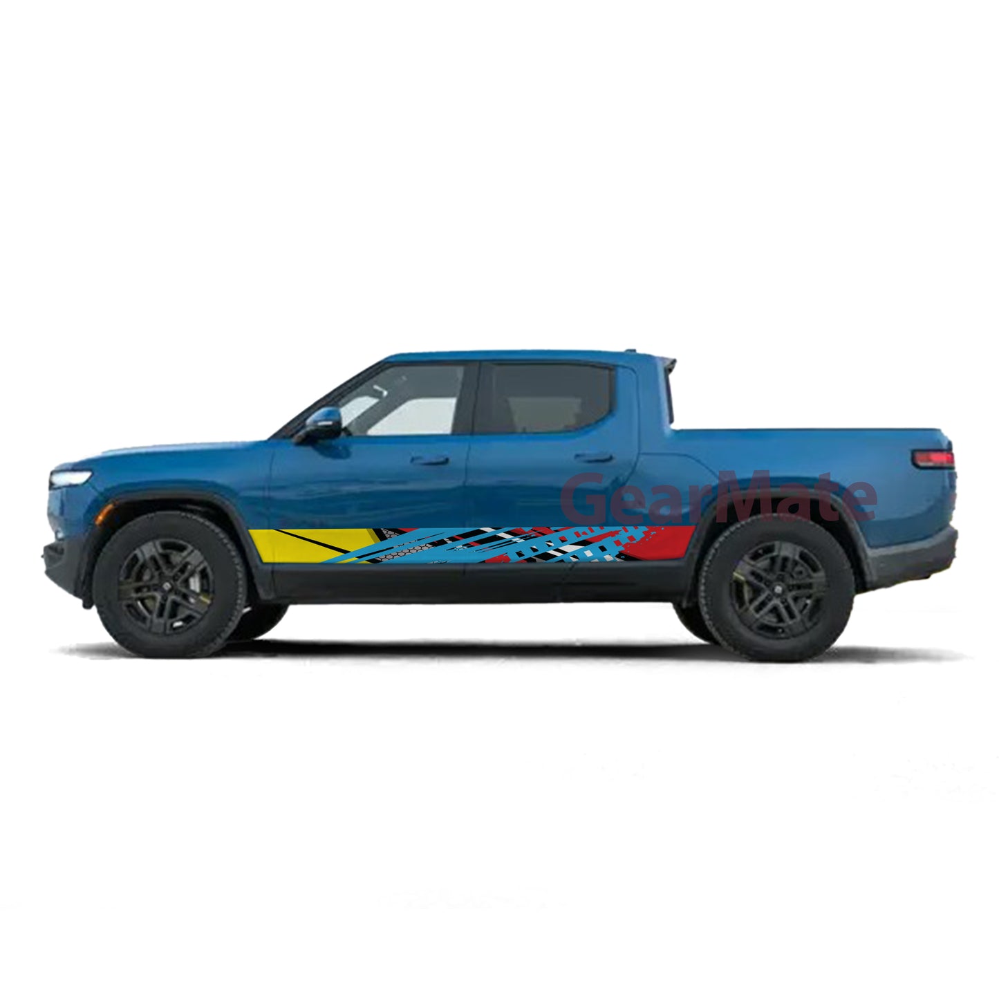 Racing YBR Rocker Panel Graphic Decal Kit (Left & Right Sides) - High Quality Vinyl for Trucks & SUVs