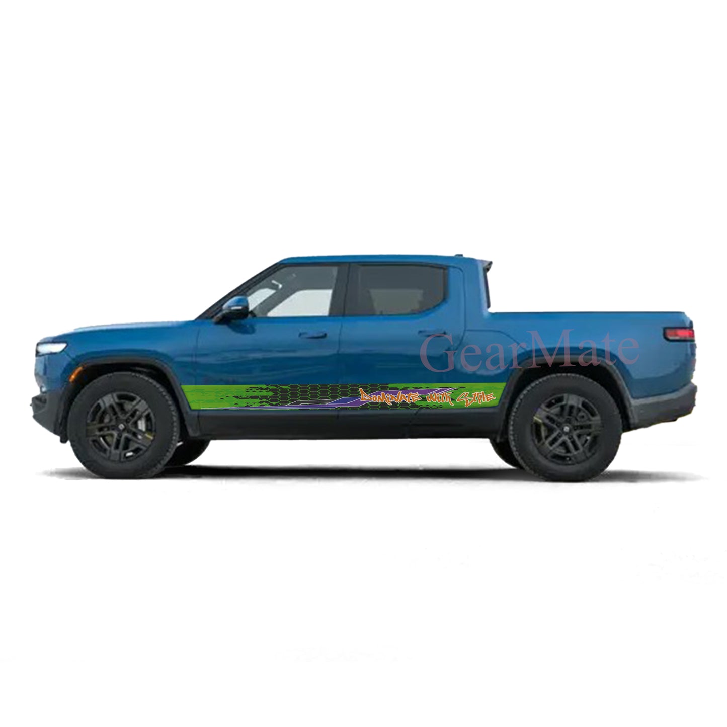 Dominate With Style Rocker Panel Graphic Decal Kit (Left & Right Sides) - High Quality Vinyl for Trucks & SUVs