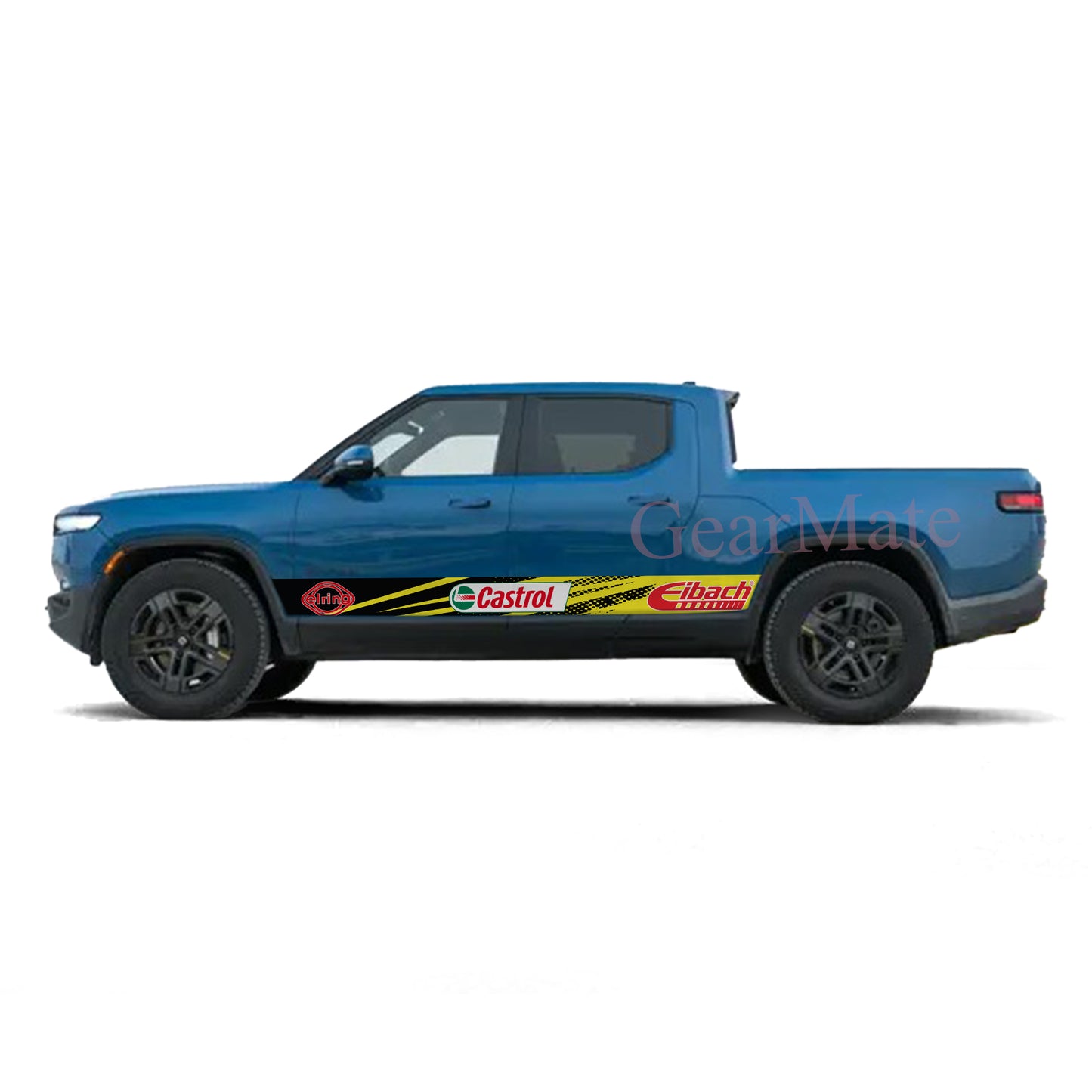 Fast Lane Castrol Rocker Panel Graphic Decal Kit (Left & Right Sides) - High Quality Vinyl for Trucks & SUVs