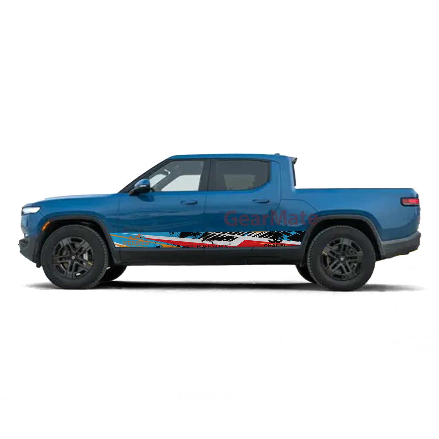 Burberry Rocker Panel Graphic Decal Kit (Left & Right Sides) - High Quality Vinyl for Trucks & SUVs