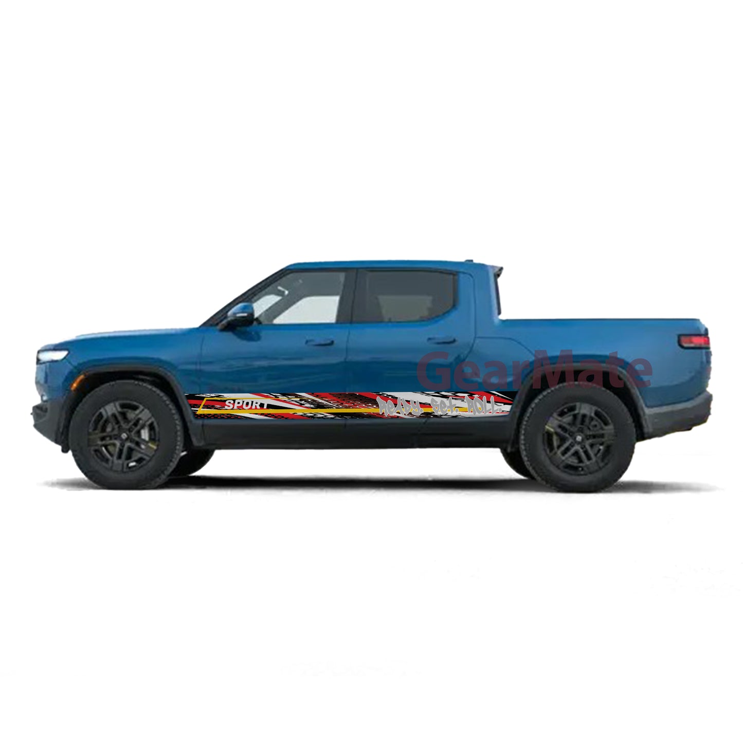 Ready Set Roll Rocker Panel Graphic Decal Kit (Left & Right Sides) - High Quality Vinyl for Trucks & SUVs