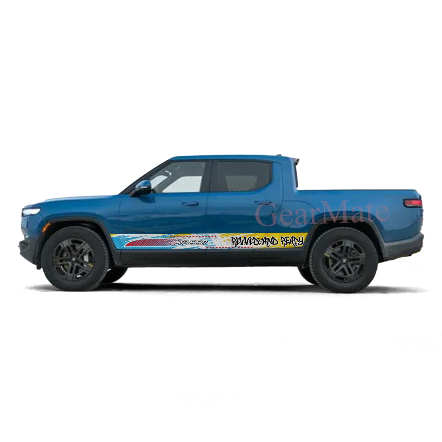 Revved and Ready Rocker Panel Graphic Decal Kit (Left & Right Sides) - High Quality Vinyl for Trucks & SUVs
