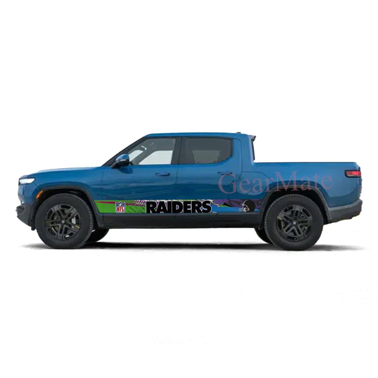 NFL Las Vegas Raiders 1 Rocker Panel Graphic Decal Kit (Left & Right Sides) - High Quality Vinyl for Trucks & SUVs