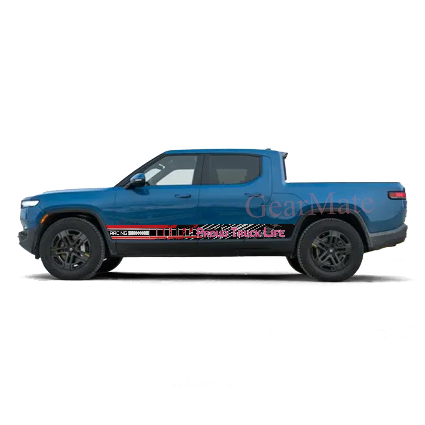 Proud Truck Life Rocker Panel Graphic Decal Kit (Left & Right Sides) - High Quality Vinyl for Trucks & SUVs