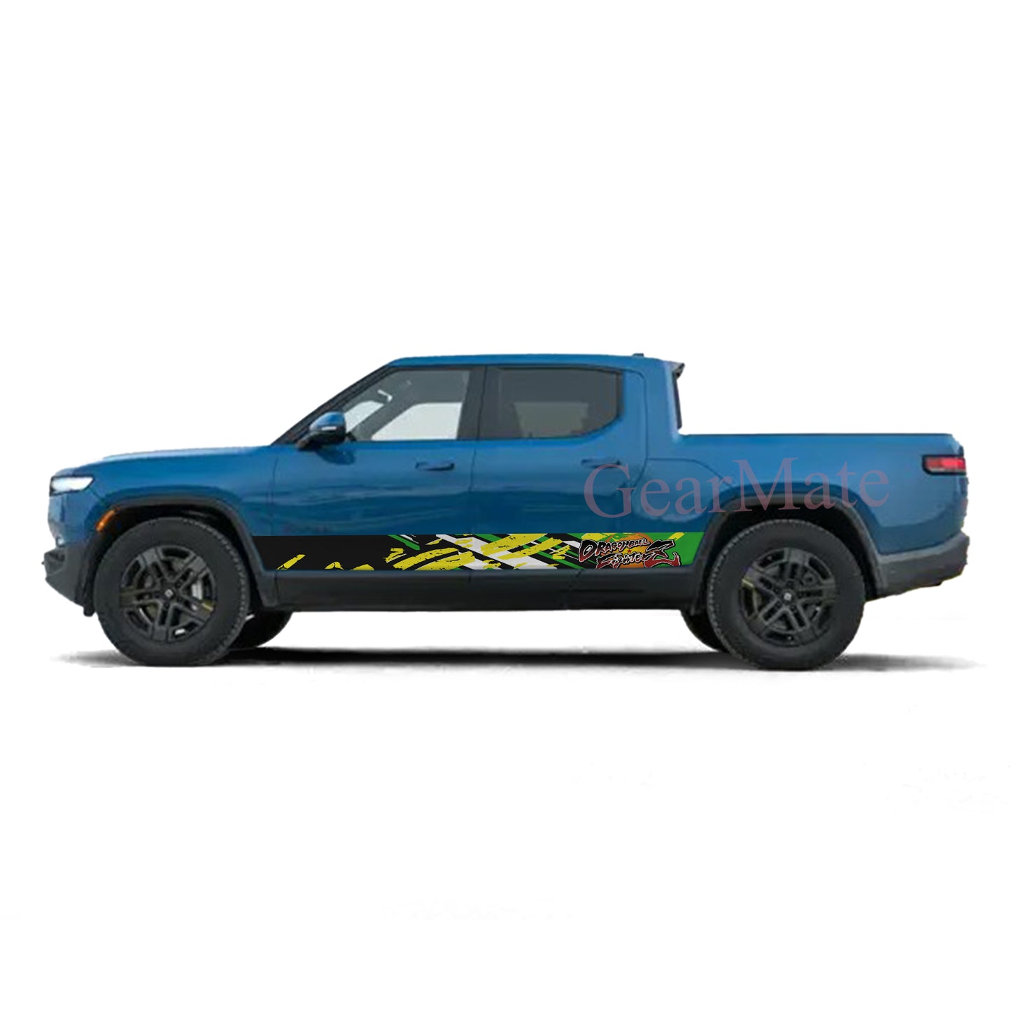 Racing Sport Dragon Ball FighterZ Rocker Panel Graphic Decal Kit (Left & Right Sides) - High Quality Vinyl for Trucks & SUVs