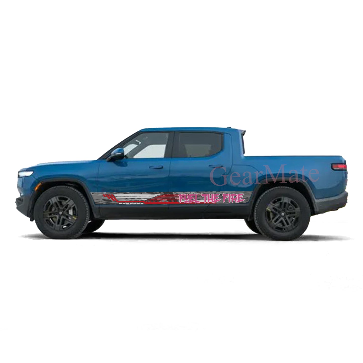 Fuel The Fire Rocker Panel Graphic Decal Kit (Left & Right Sides) - High Quality Vinyl for Trucks & SUVs