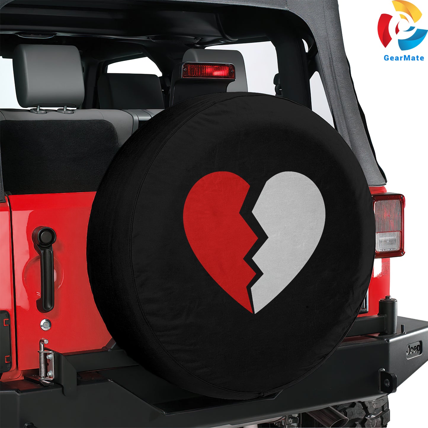 Broken Heart Spare Tire Cover – Premium Waterproof UV Resistant Protector