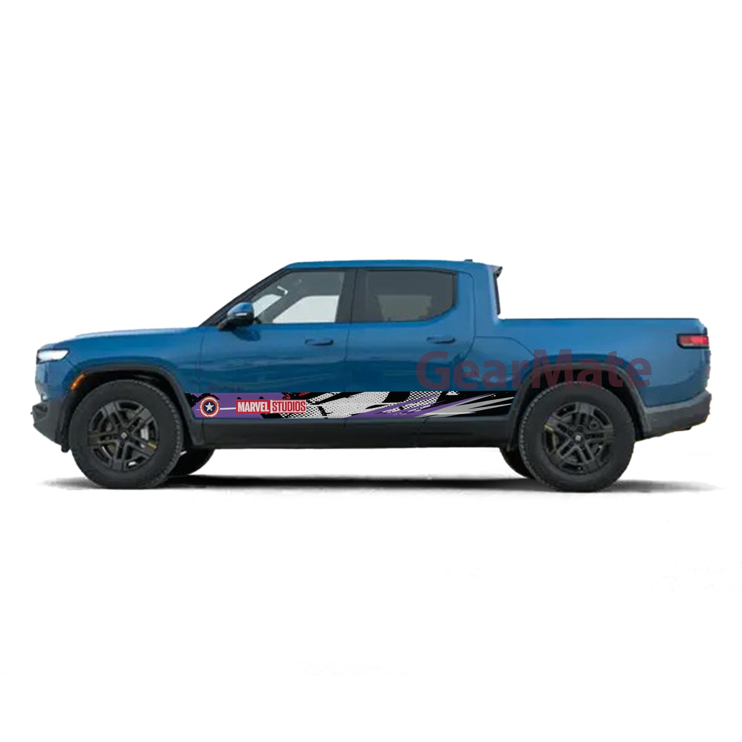 Racing Marvel Captain America What If Rocker Panel Graphic Decal Kit (Left & Right Sides) - High Quality Vinyl for Trucks & SUVs