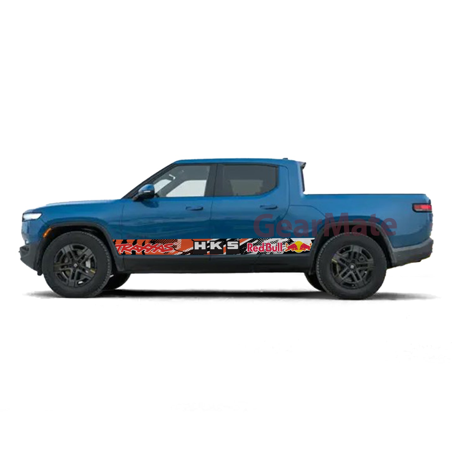 Sport Claw Orange Redbull Rocker Panel Graphic Decal Kit (Left & Right Sides) - High Quality Vinyl for Trucks & SUVs
