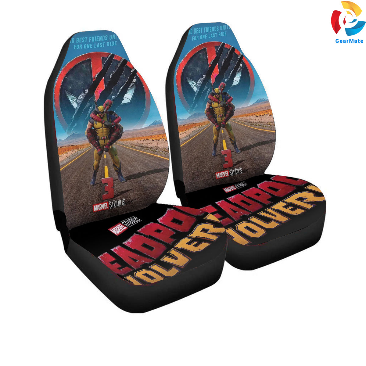 Deadpool and Wolverine Car Seat Covers – High Quality Graphic and Polar Fleece Protector Set
