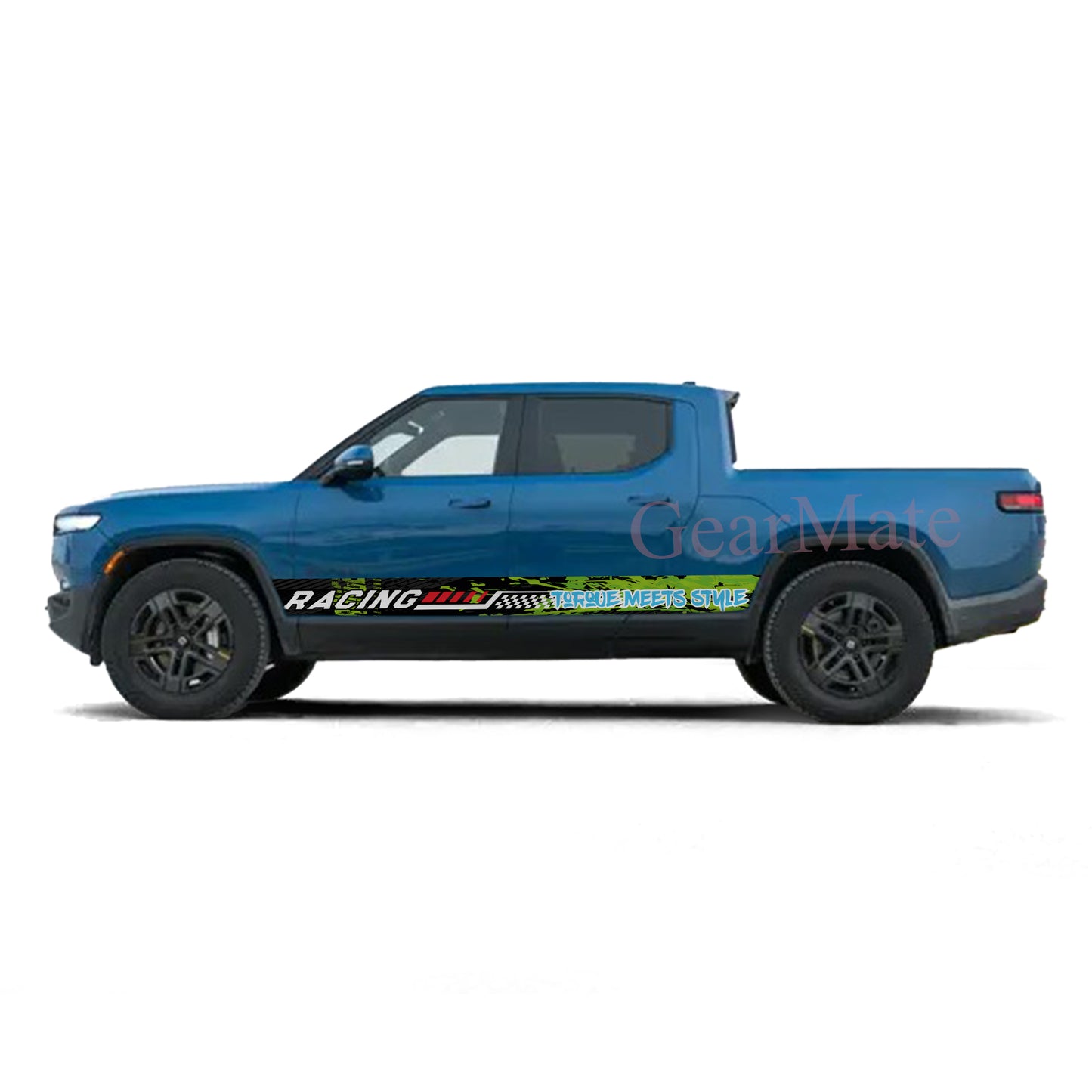 Torque Meets Style Rocker Panel Graphic Decal Kit (Left & Right Sides) - High Quality Vinyl for Trucks & SUVs