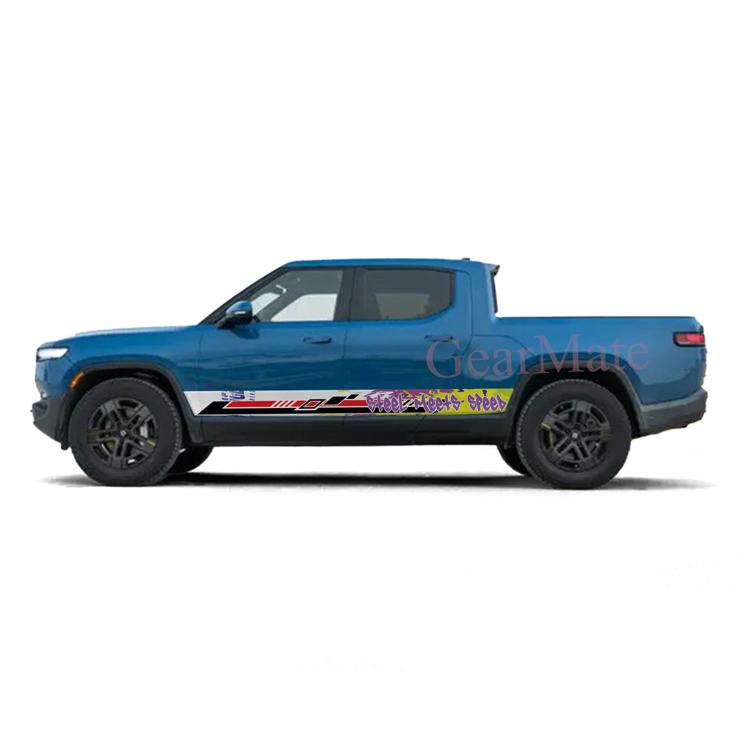 Throttle Grip Go Rocker Panel Graphic Decal Kit (Left & Right Sides) - High Quality Vinyl for Trucks & SUVs