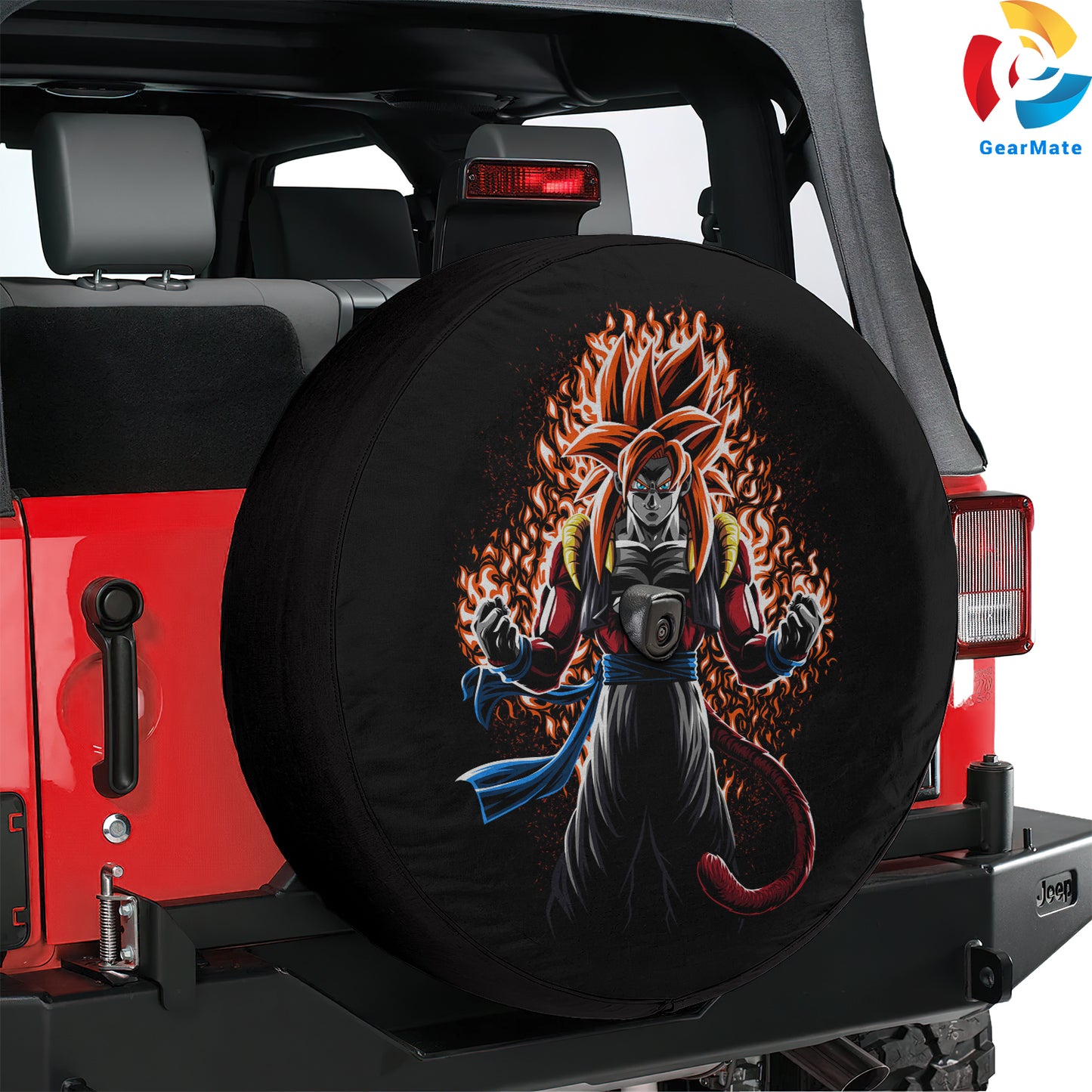 Dragon Ball Z Goku Anime Spare Tire Cover – Premium Waterproof UV Resistant Protector