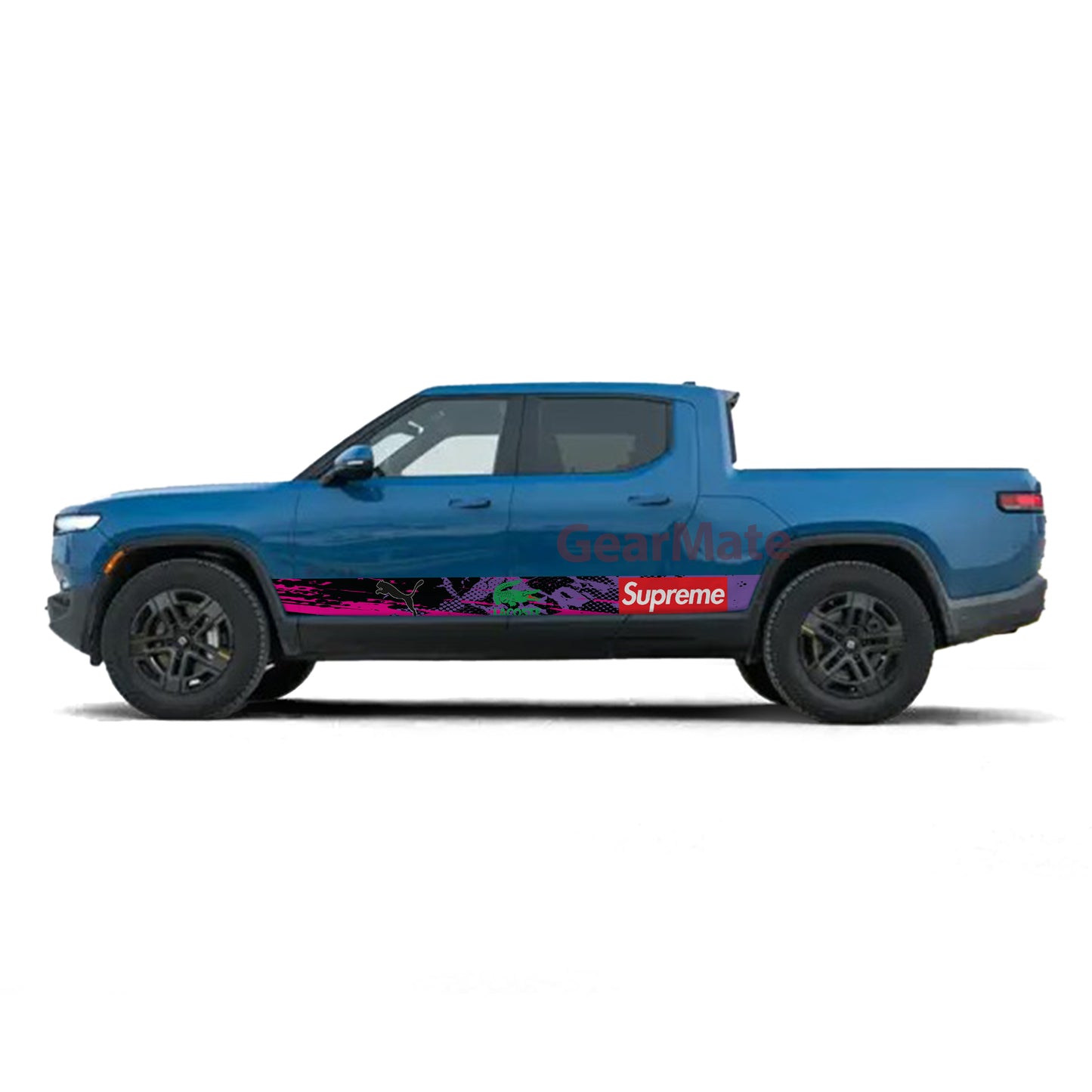Lascote Fashion Rocker Panel Graphic Decal Kit (Left & Right Sides) - High Quality Vinyl for Trucks & SUVs