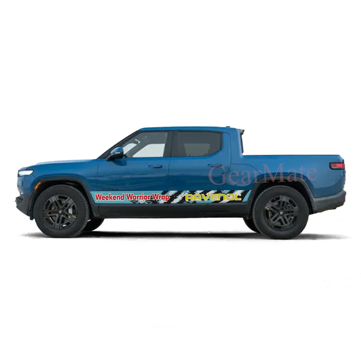 Weekend Warrior Wrap Ravenol Rocker Panel Graphic Decal Kit (Left & Right Sides) - High Quality Vinyl for Trucks & SUVs