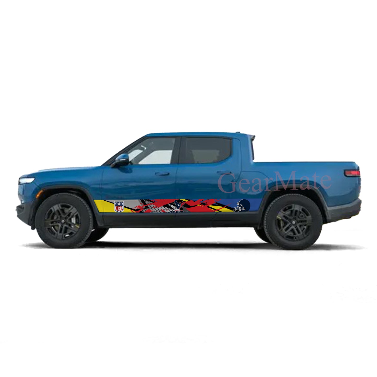 NFL Houston Texans Rocker Panel Graphic Decal Kit (Left & Right Sides) - High Quality Vinyl for Trucks & SUVs