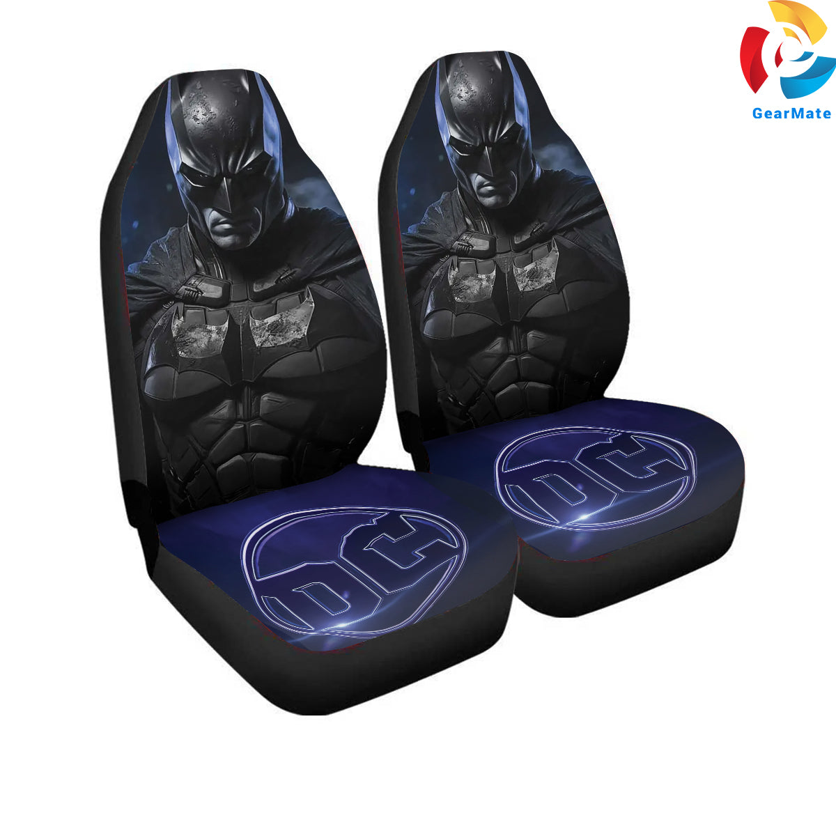 Batman Purple Shadow DC Car Seat Covers – High Quality Graphic and Polar Fleece Protector Set