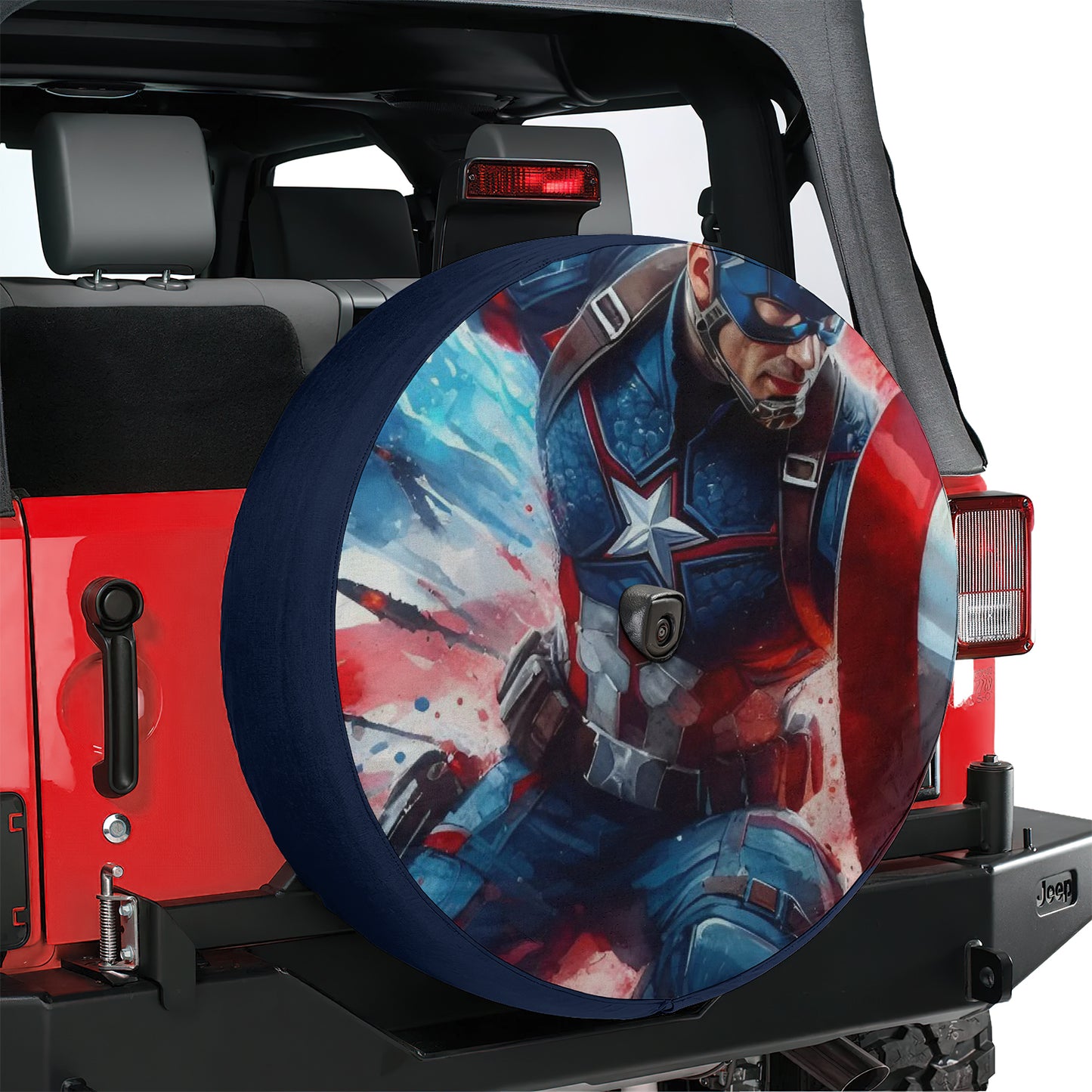 Captain America Marvel Superheroes Spare Tire Cover – Premium Waterproof UV Resistant Protector