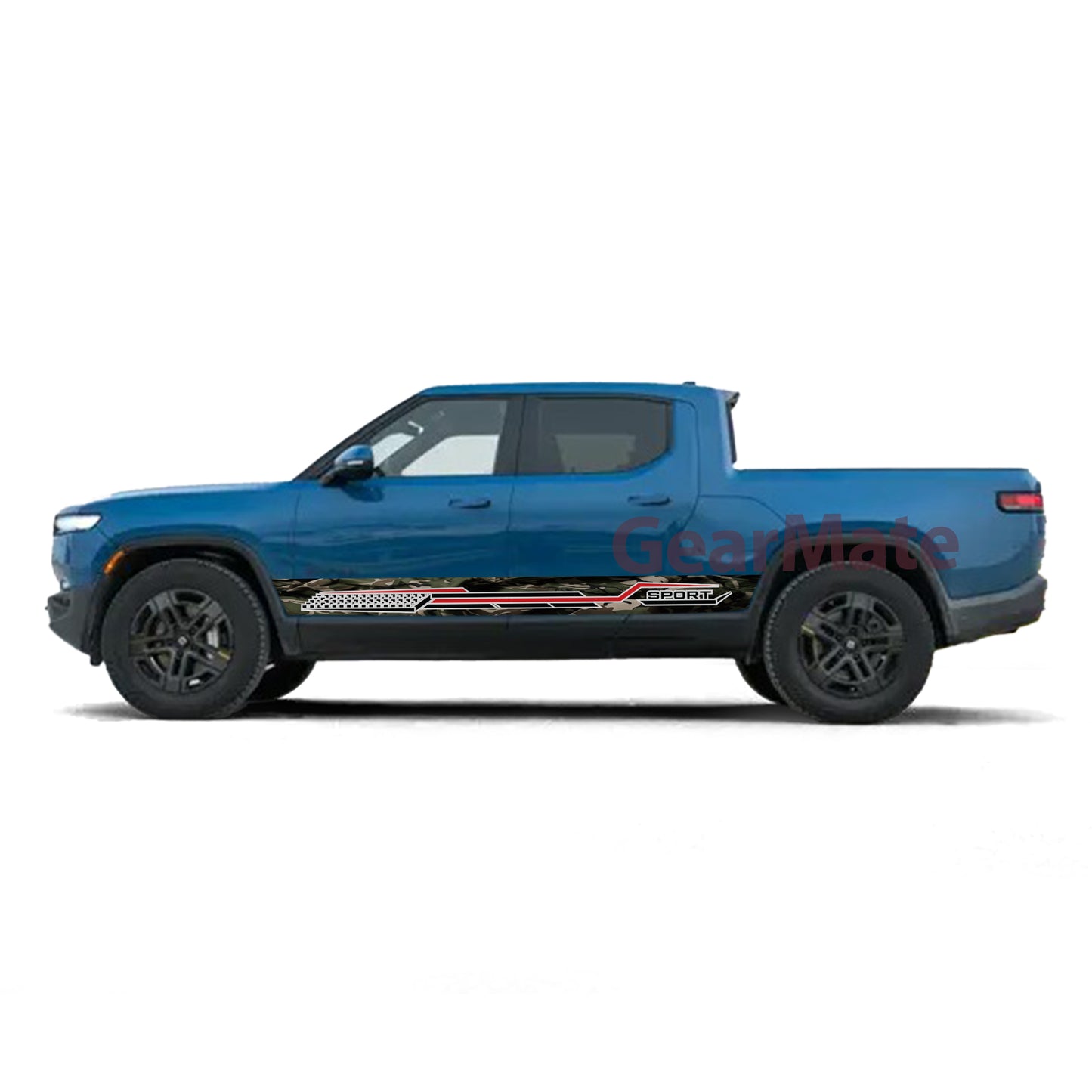 Camouflage Stripe Sport Rocker Panel Graphic Decal Kit (Left & Right Sides) - High Quality Vinyl for Trucks & SUVs