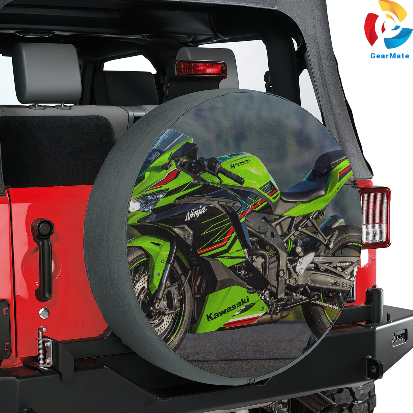 Kawasaki Ninja ZX Spare Tire Cover – Premium Waterproof UV Resistant Protector