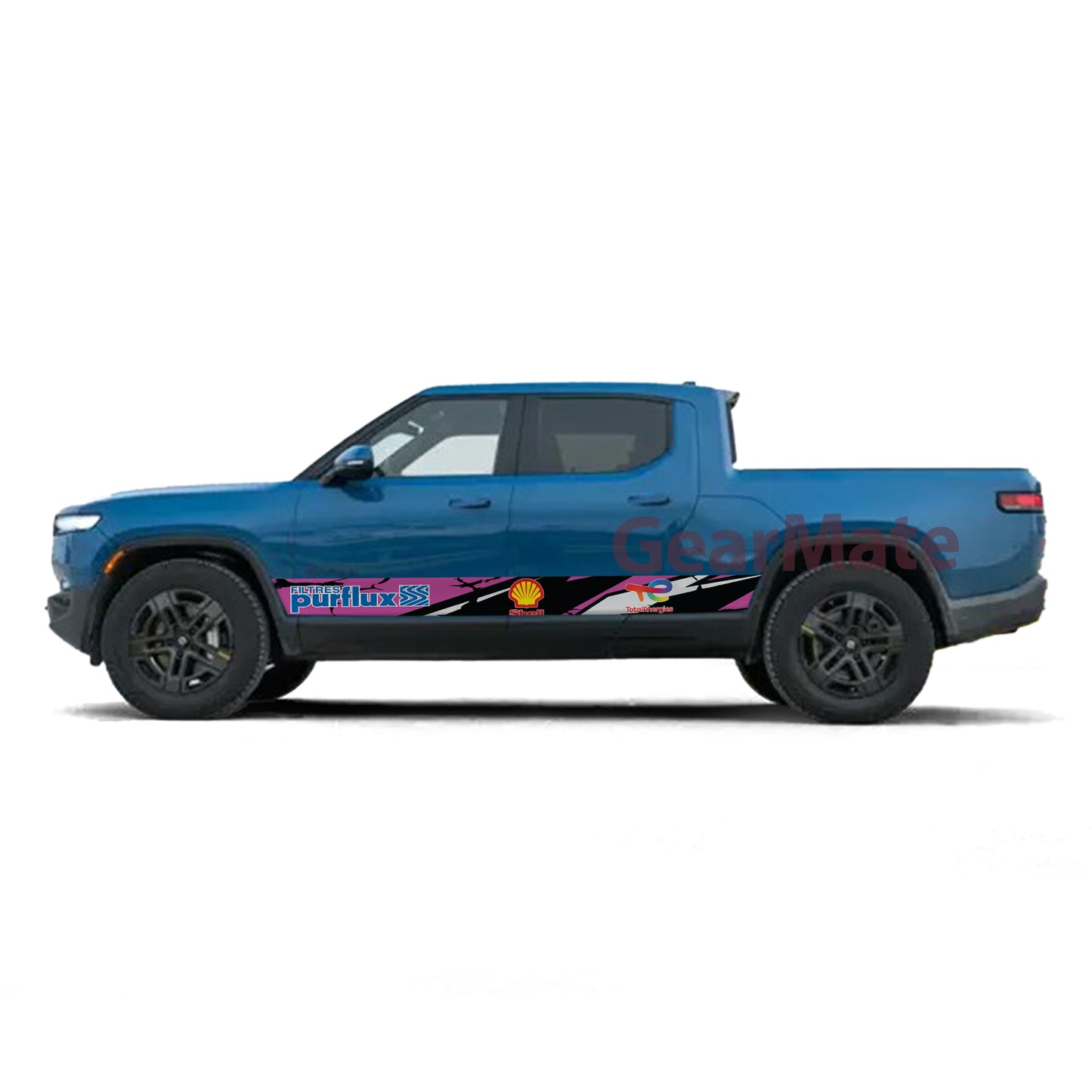 Performance Driven Look Shell Rocker Panel Graphic Decal Kit (Left & Right Sides) - High Quality Vinyl for Trucks & SUVs
