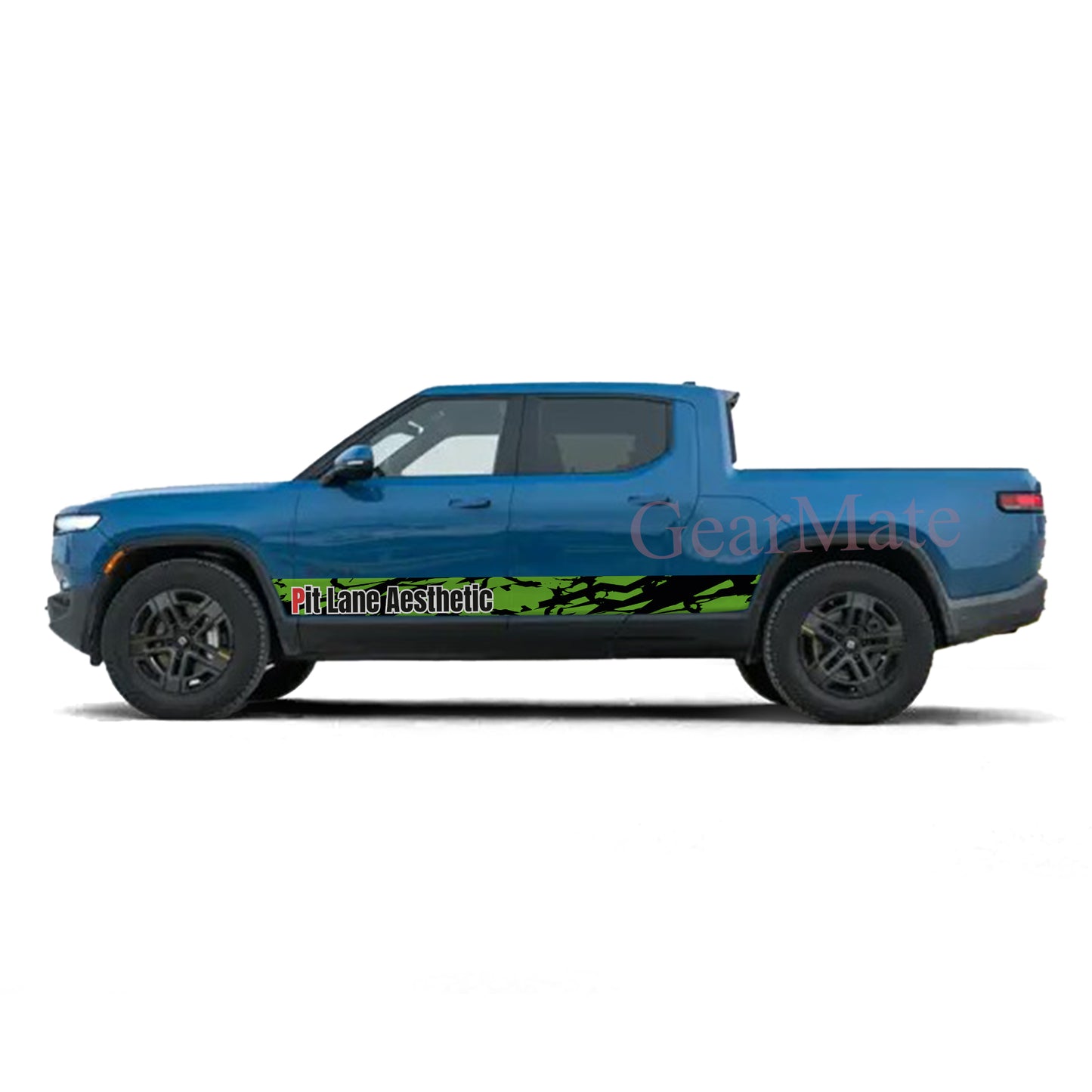 Pit Lane Aesthetic Rocker Panel Graphic Decal Kit (Left & Right Sides) - High Quality Vinyl for Trucks & SUVs